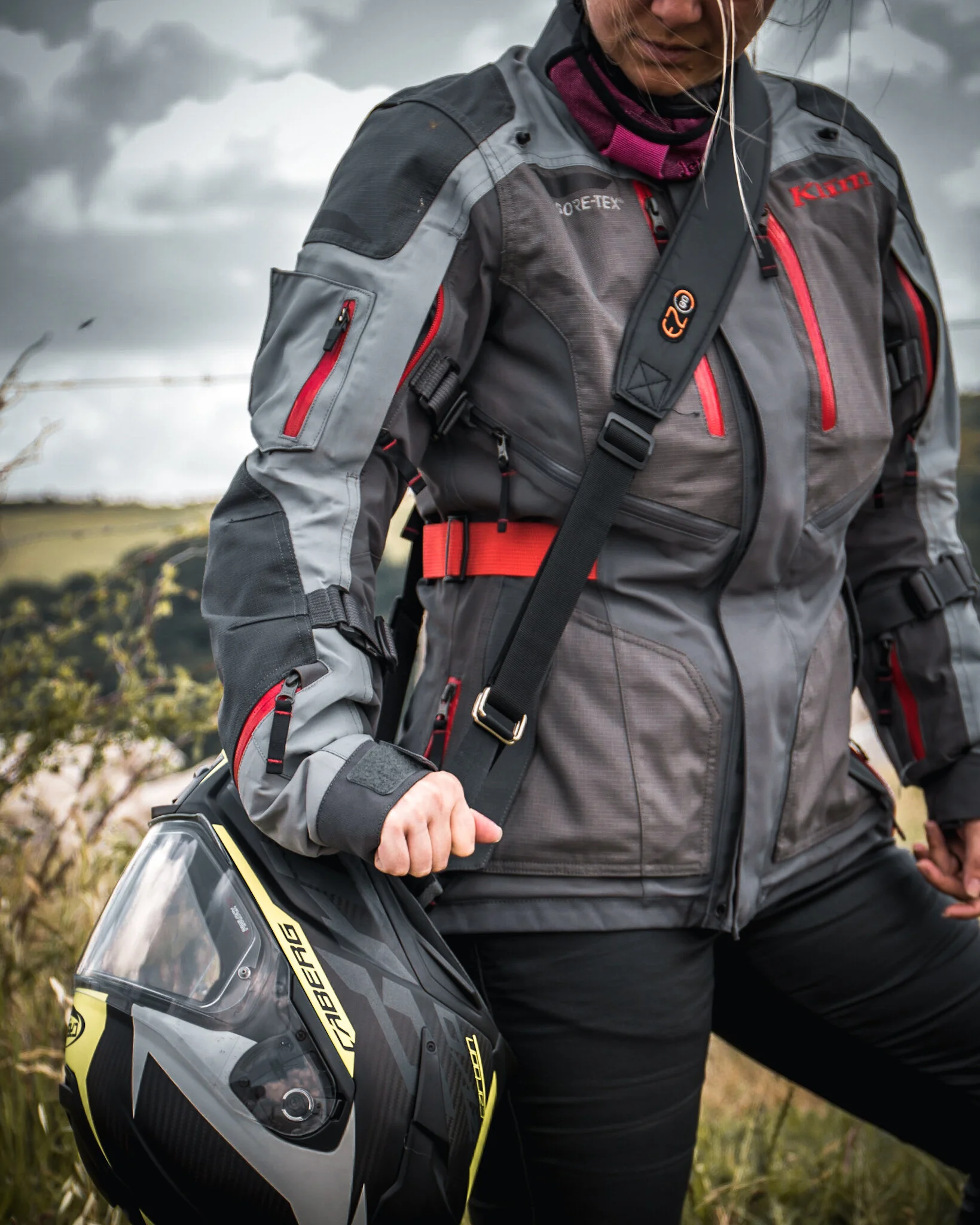 strapping backpack to motorcycle