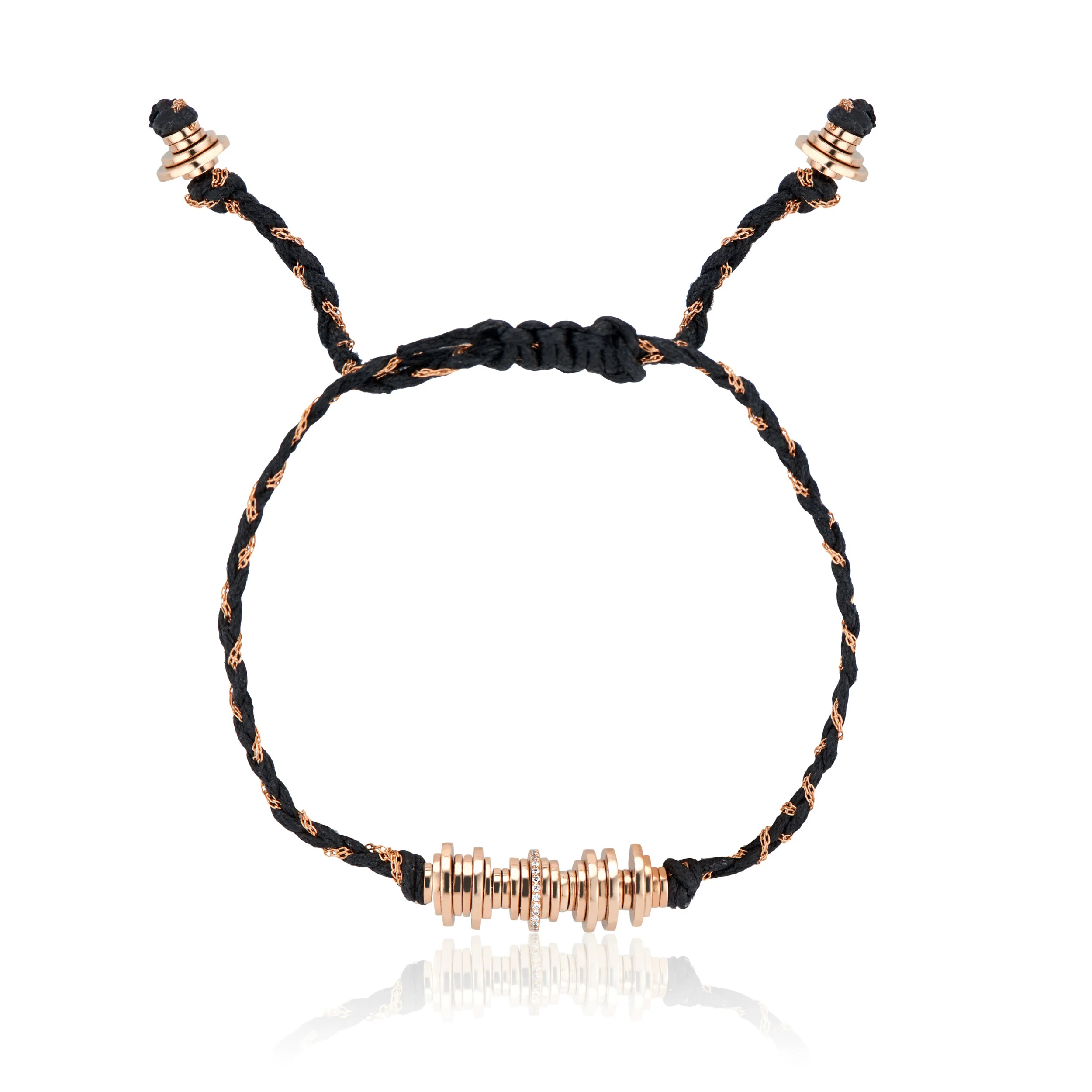 Love One Another Sound Wave Bracelet with Diamond Pave Disk