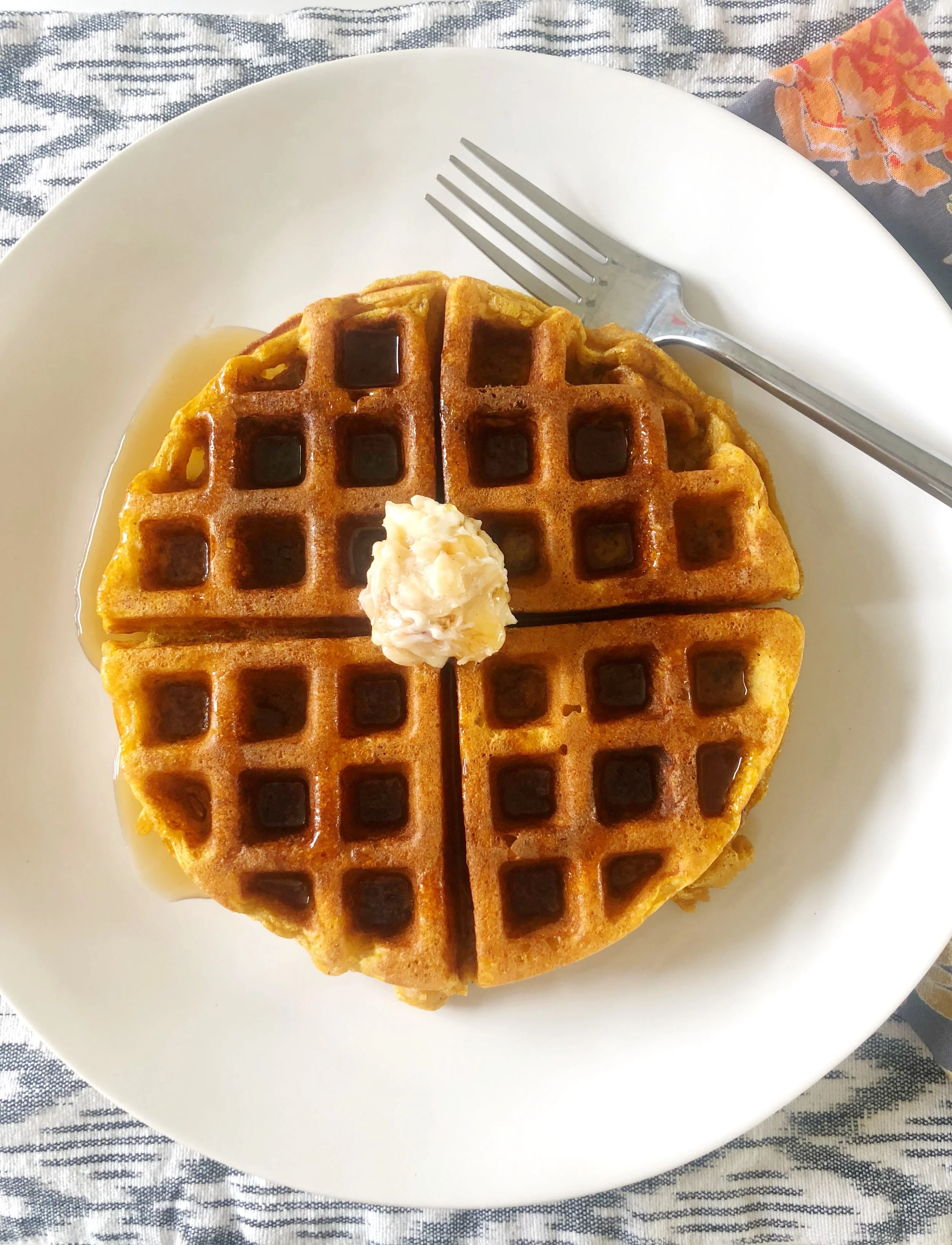 Pumpkin Whole Wheat Waffles