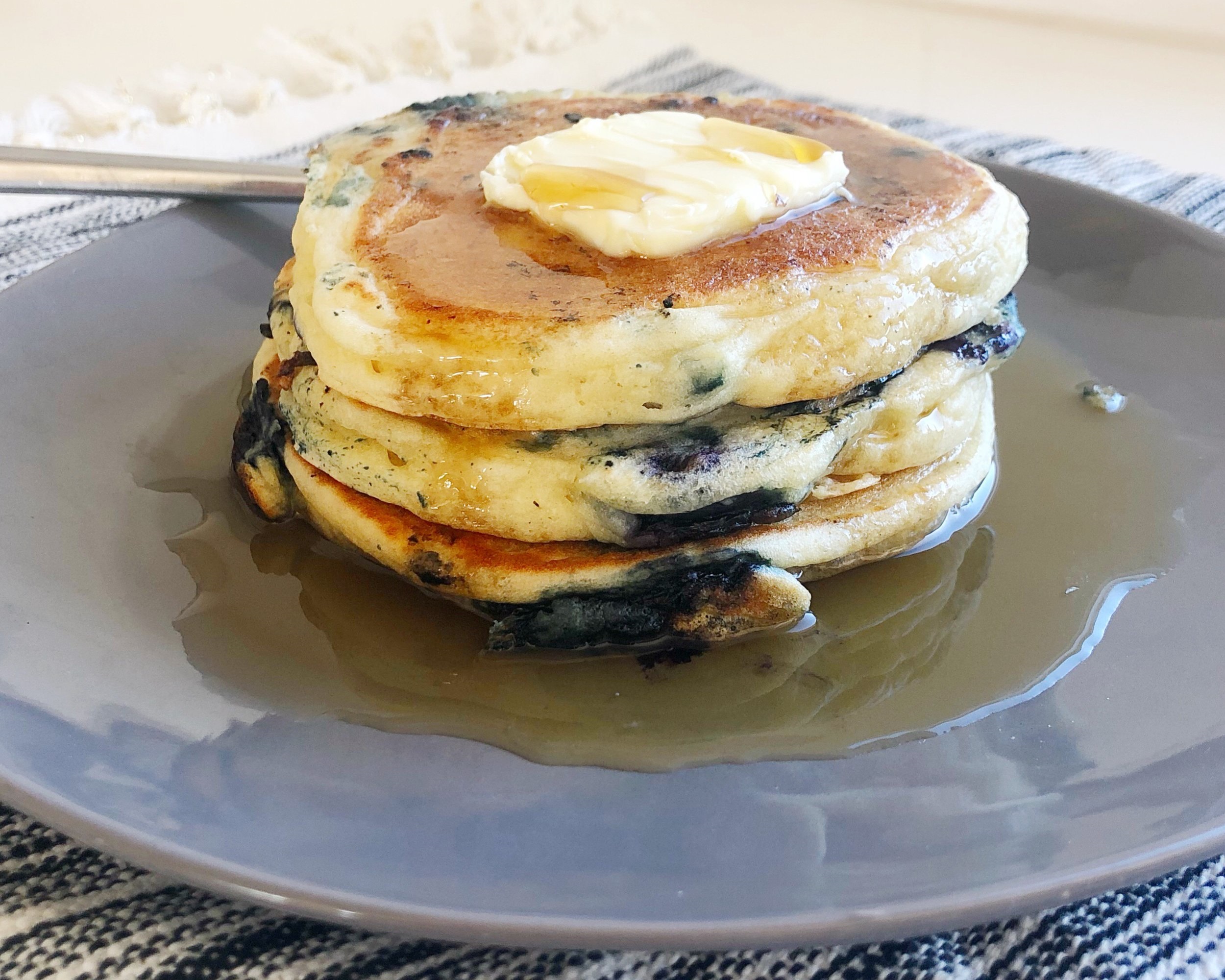 Blueberry Sour Cream Pancakes The Salt And Stone