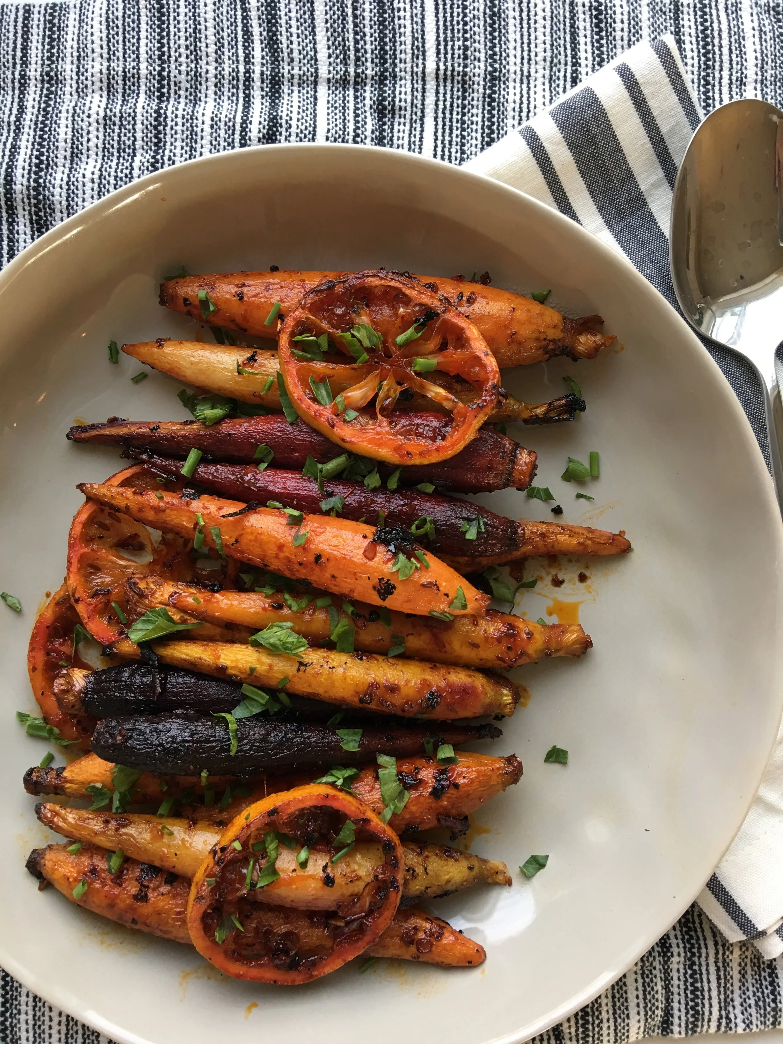 Maple Harissa Roasted Carrots