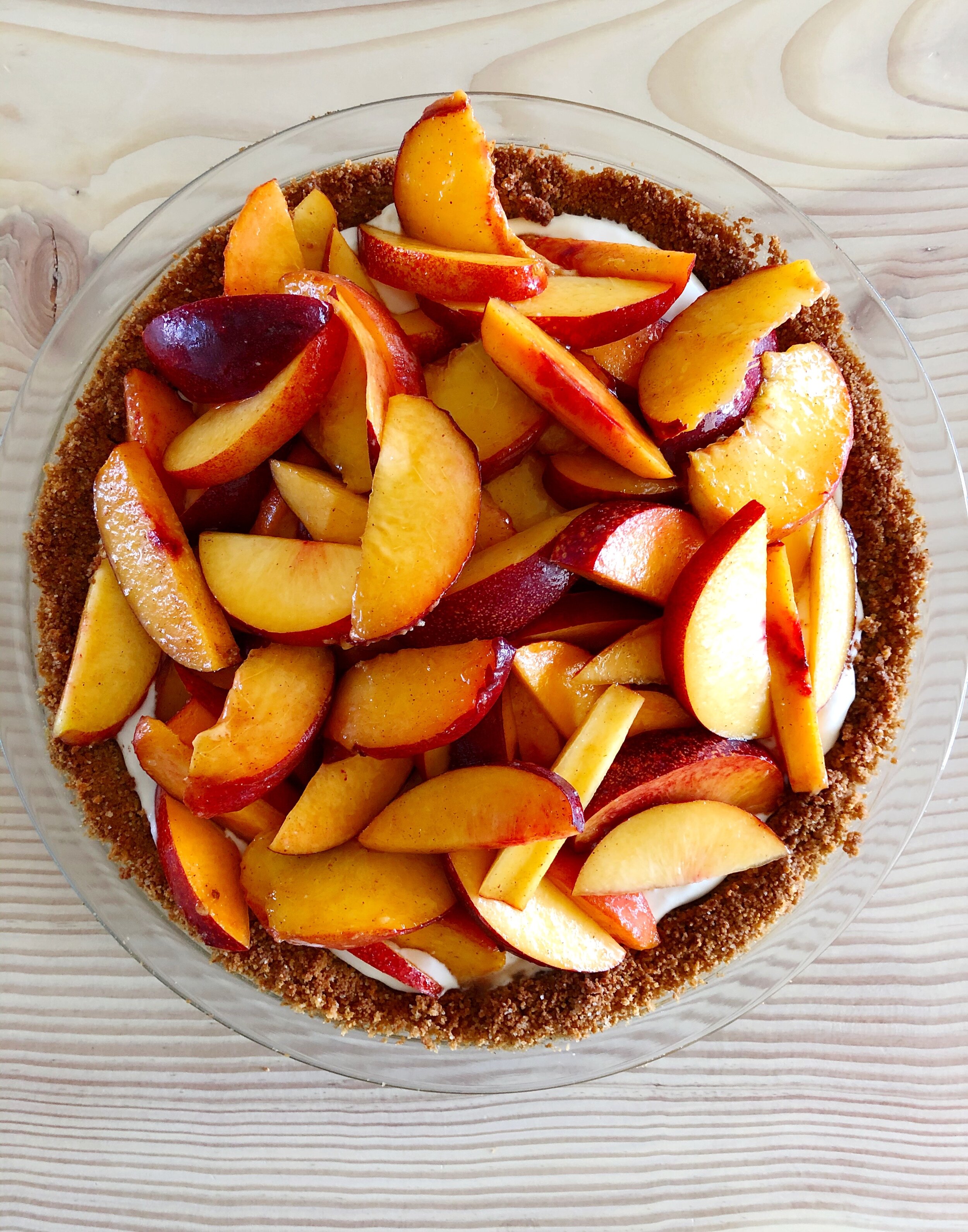 Easy No-Bake Fresh Nectarine Pie (Or Use Fresh Peaches)