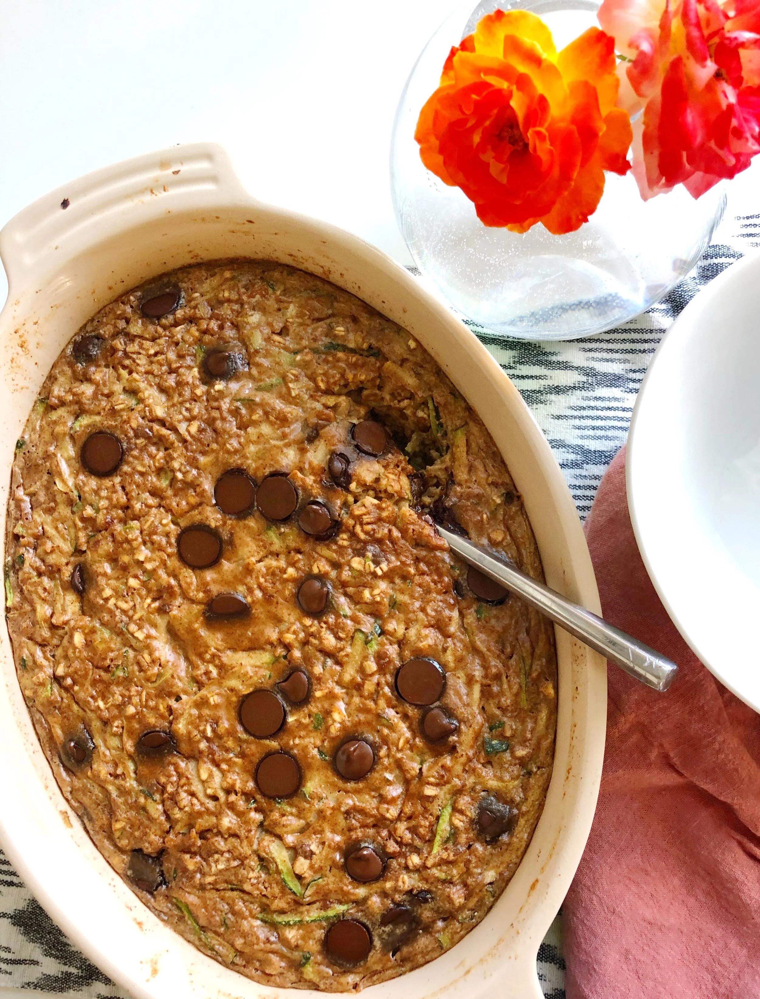 Chocolate Zucchini Baked Steel Cut Oats