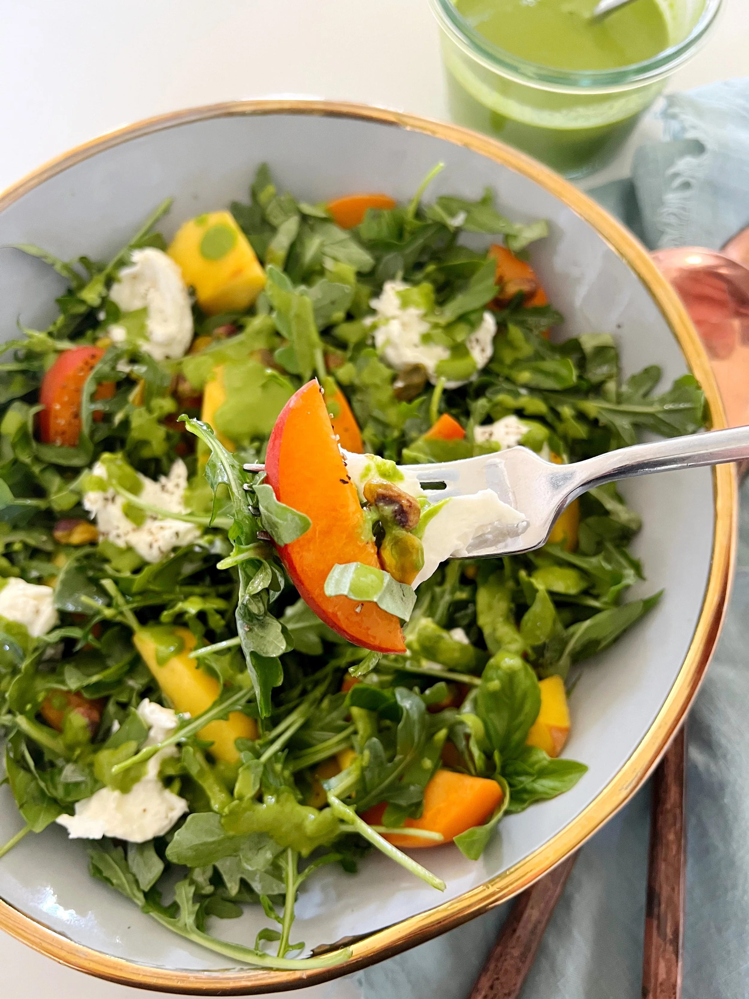 Stone Fruit, Burrata and Arugula Salad