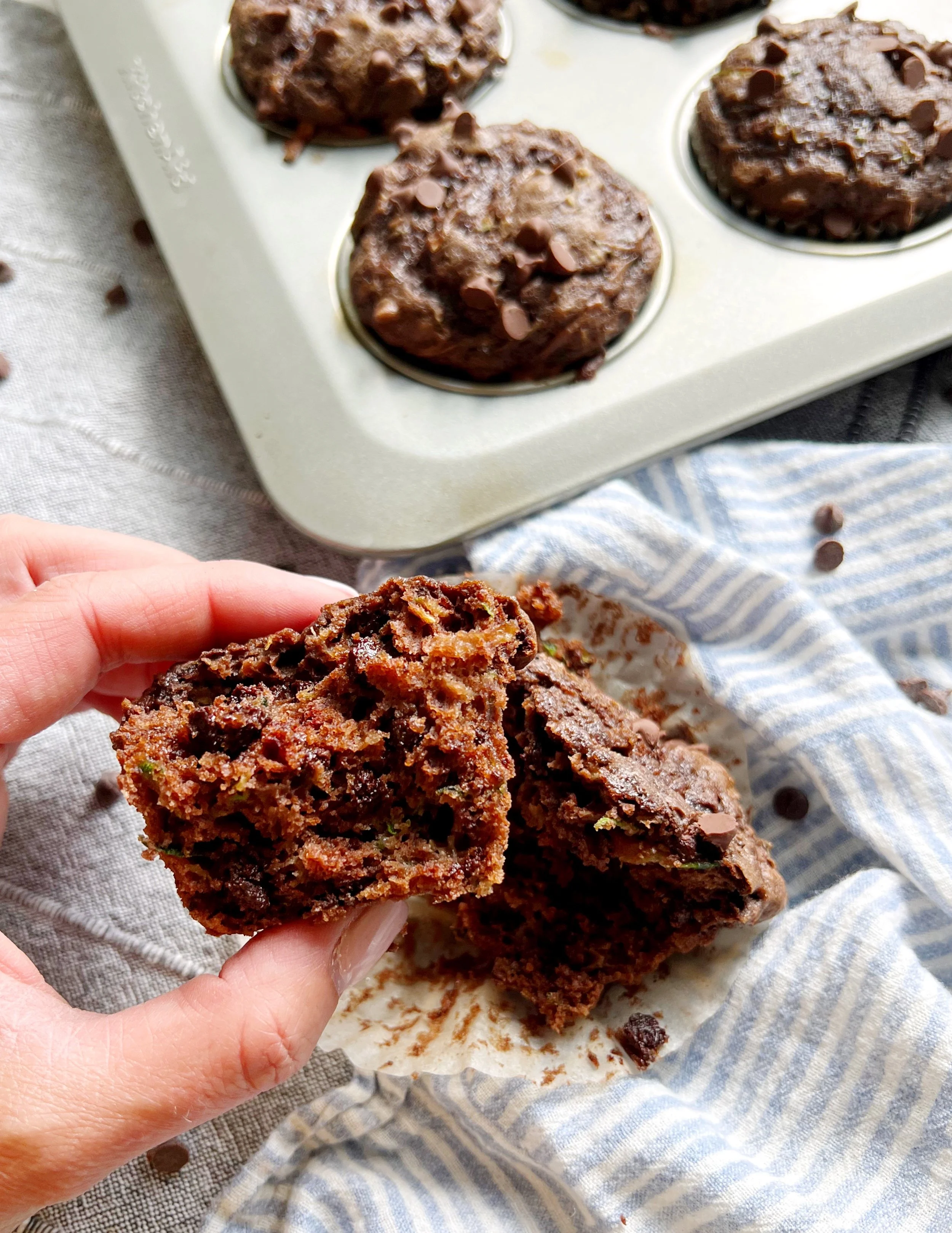 Double Chocolate Zucchini Muffins