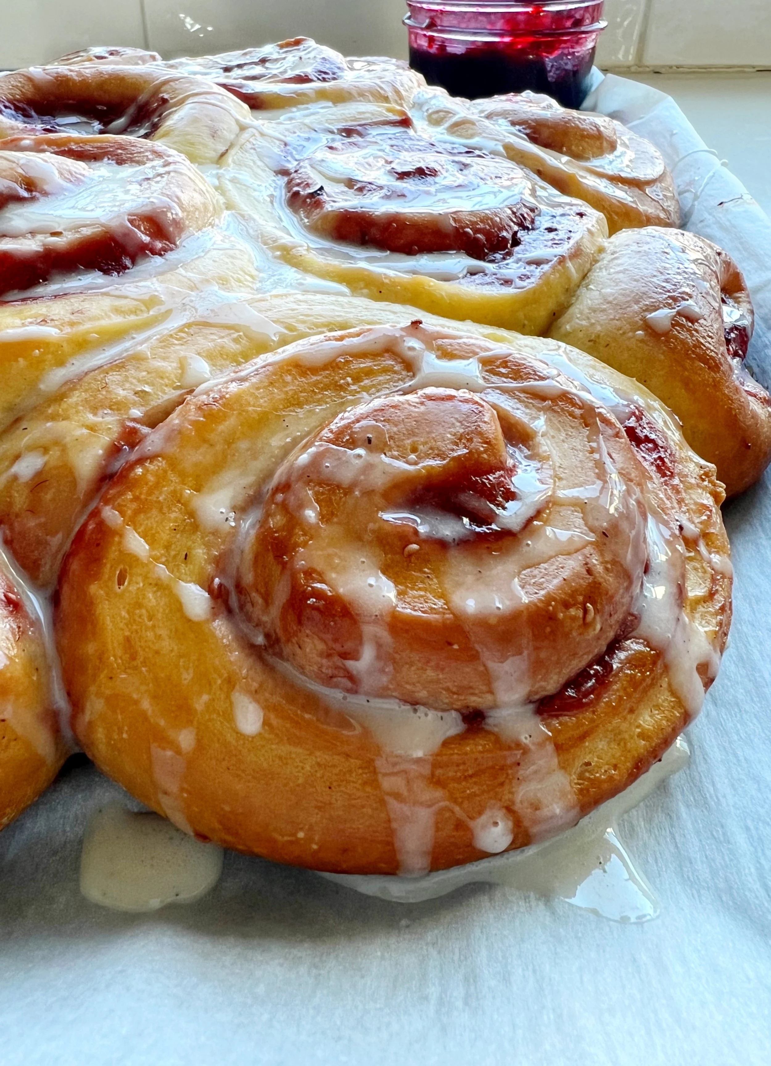 Raspberry Jam Buns