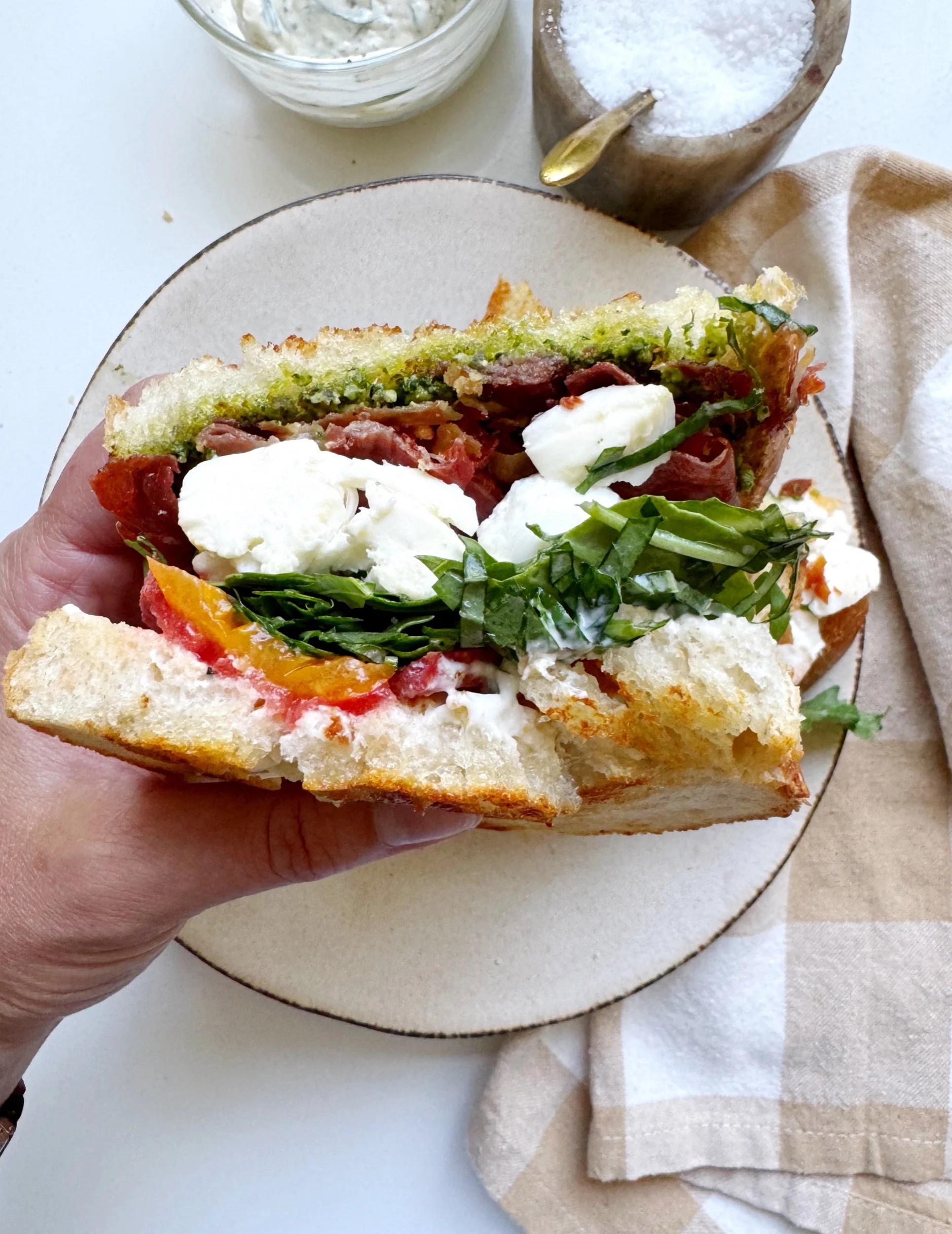 Prosciutto and Heirloom Tomato BLT Sandwich