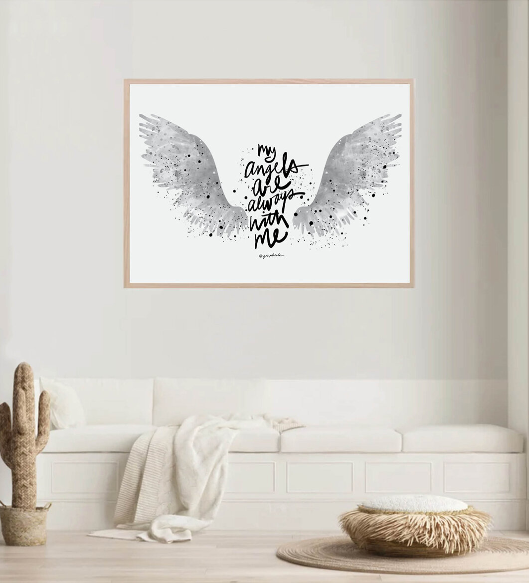 Angel Wings Wall Art Print