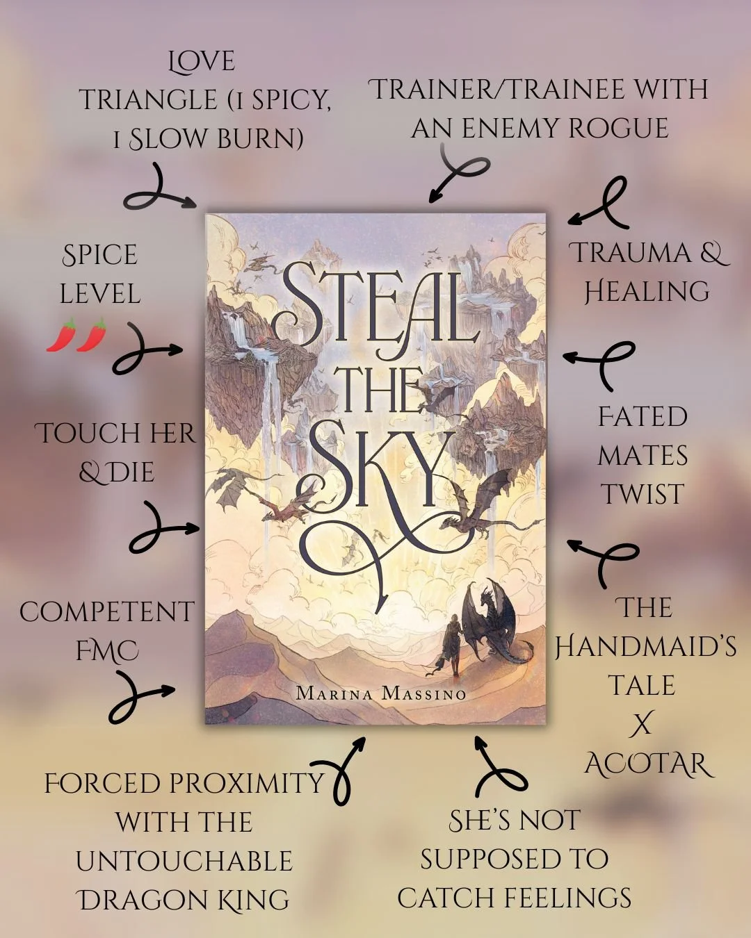 Cover for a new exciting fantasy romance debut in 2026 with most loved tropes