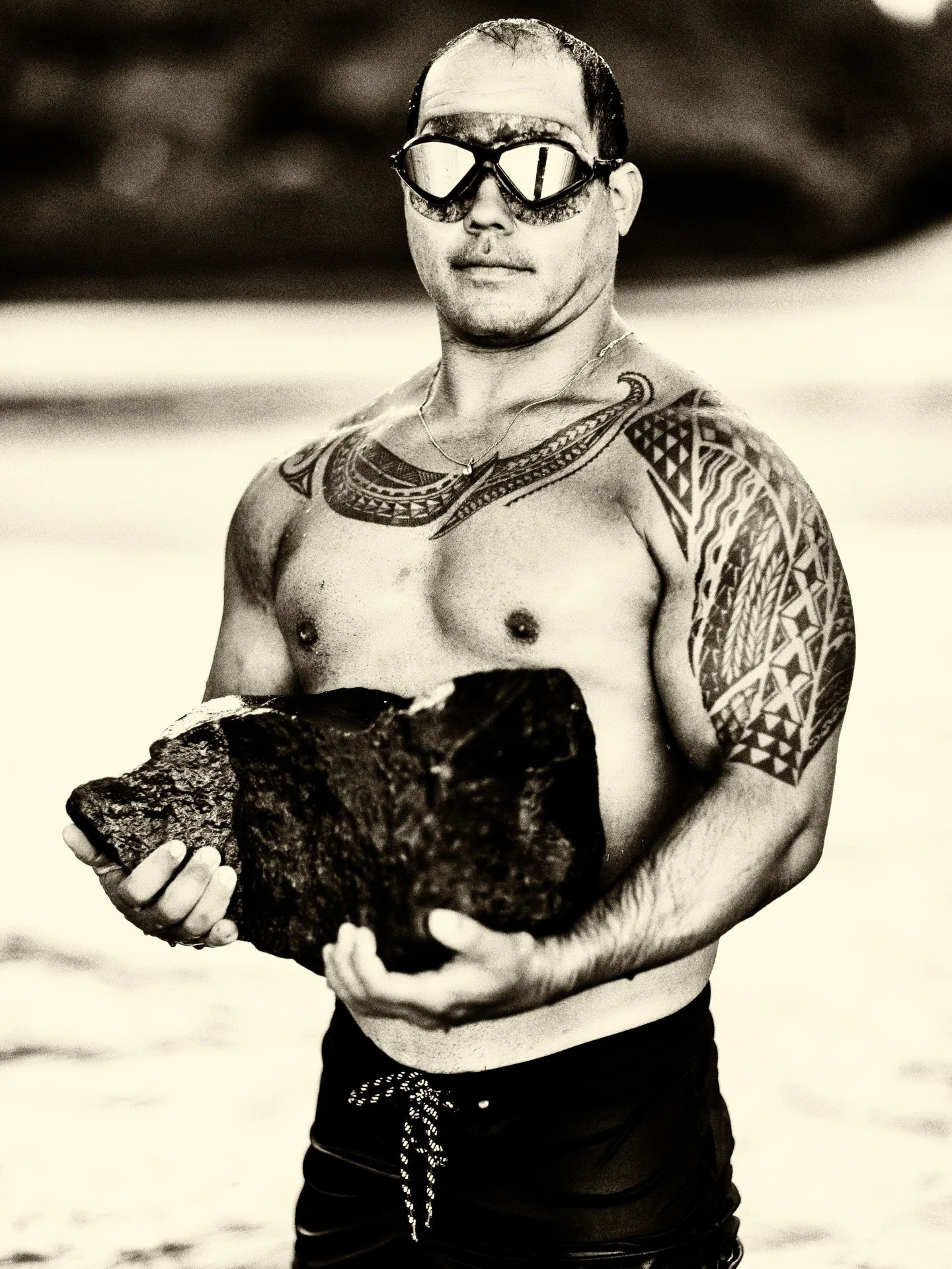 Joey Cadiz @joeyaloha_ &ldquo;Into the Mystic&rdquo; ongoing portrait series by Jeff Hornbaker.

#surfer #athlete #swimgoggles