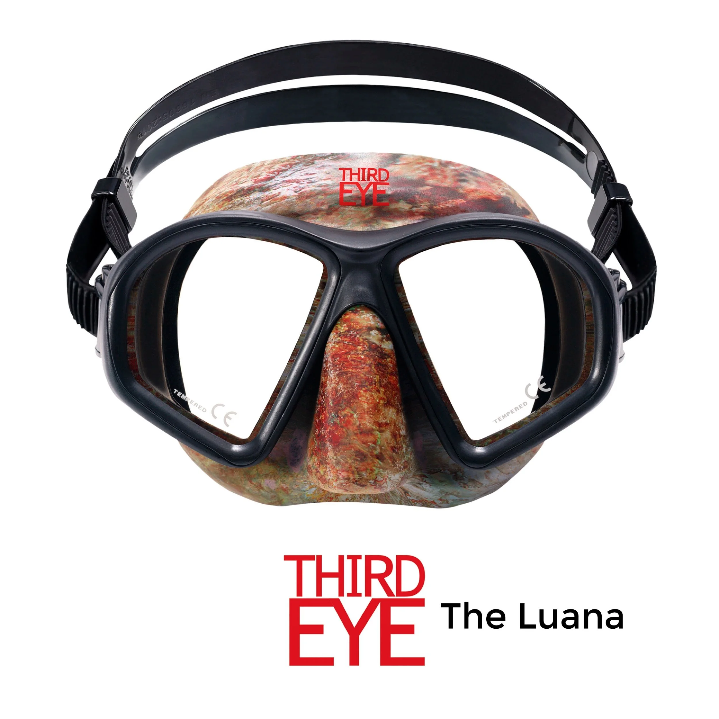 Meet the new LUANA dive mask in brown camo!

Low Volume Mask.
Ultra Clear Tempered Glass.
100% Silicone Skirt and Strap for maximum comfort.
Supple skirt makes for easy equalization for apnea, spearfish and freedive.
Intuitive Soft Squeeze buckles.
F