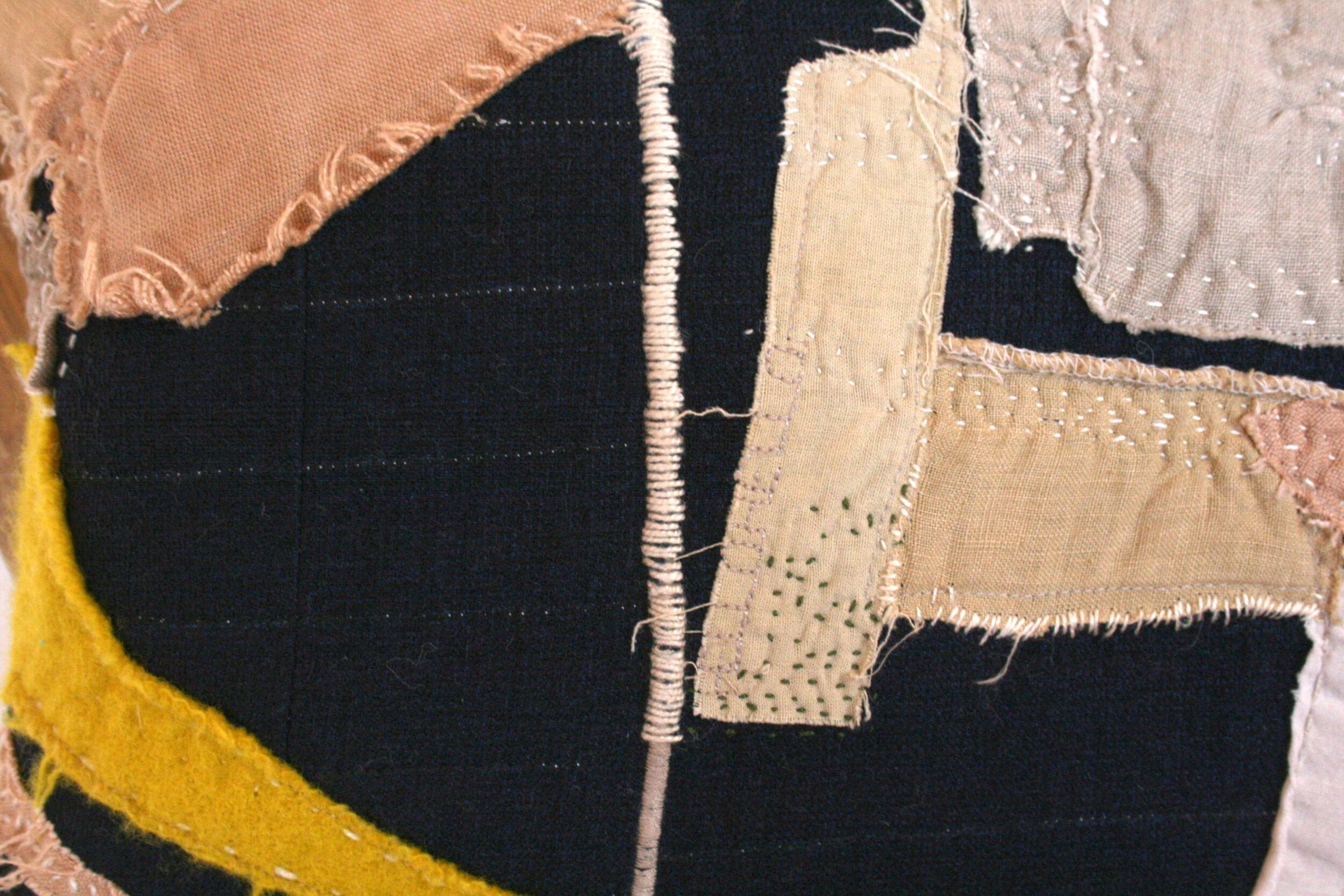 Oddly Cushion naturally dyed and handcrafted detail