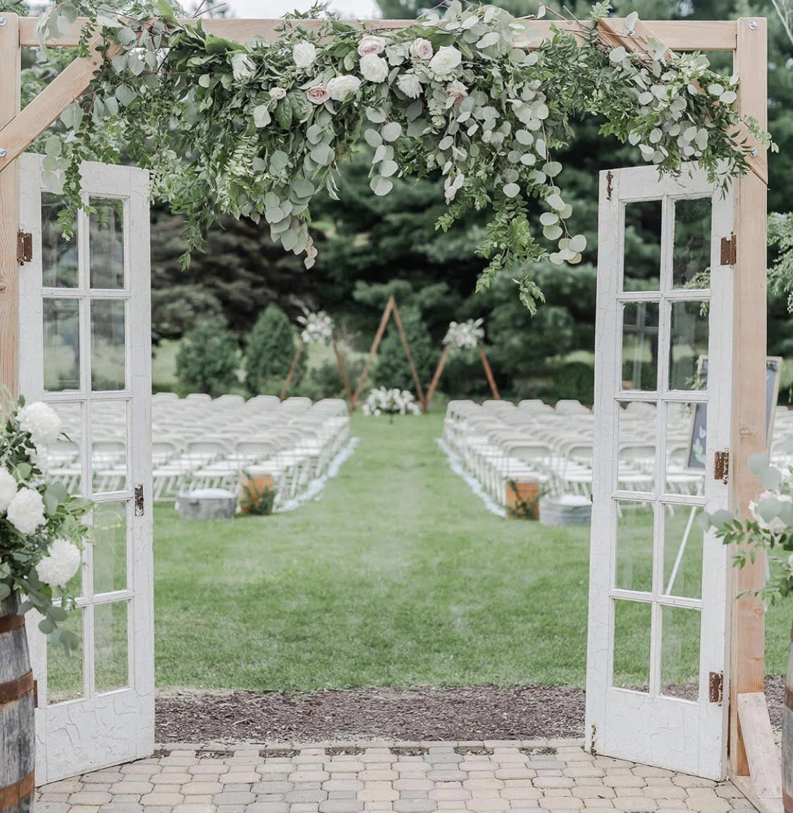 Square Wood Arbor - White or Brown