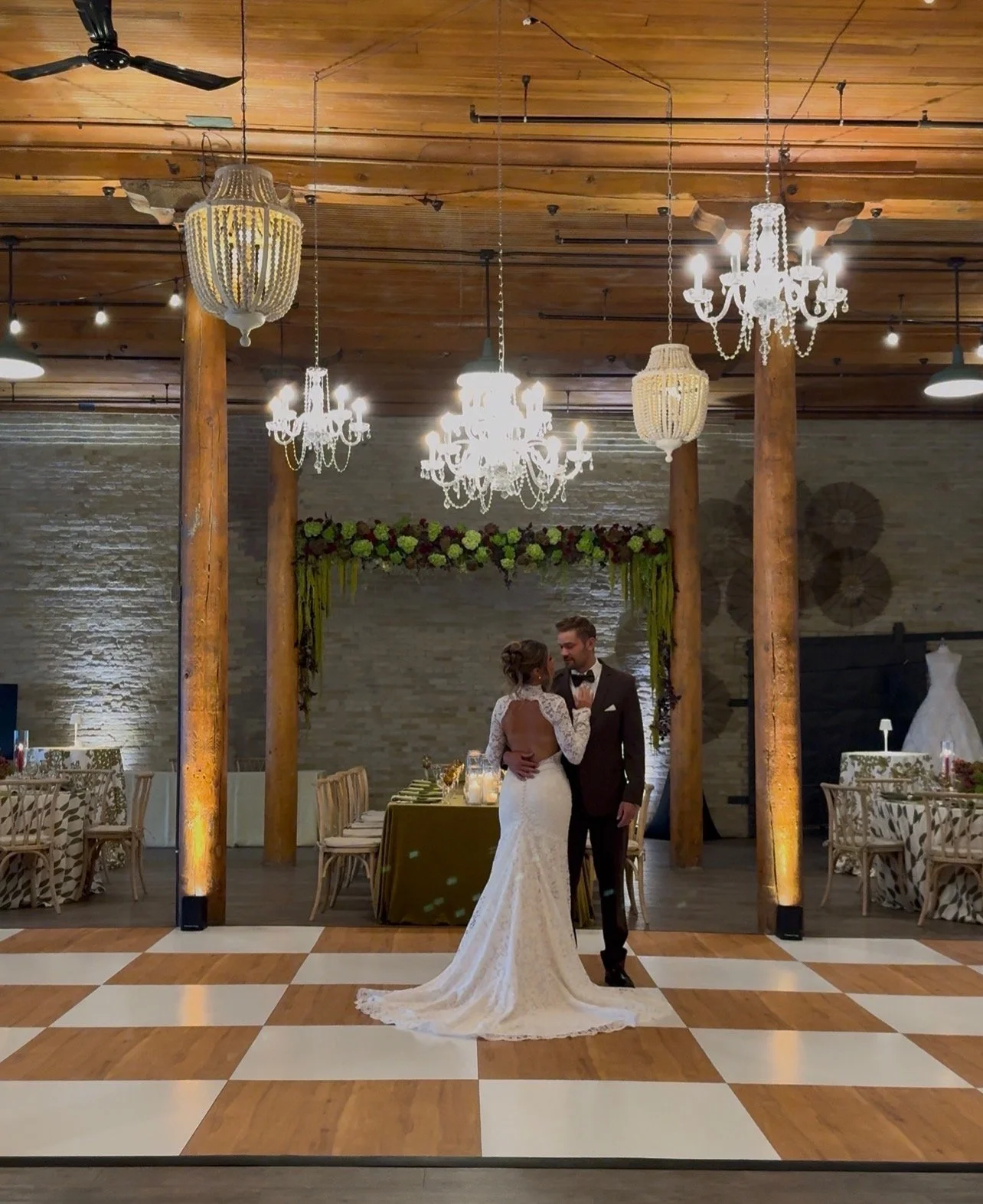 Brown & White Dance Floor