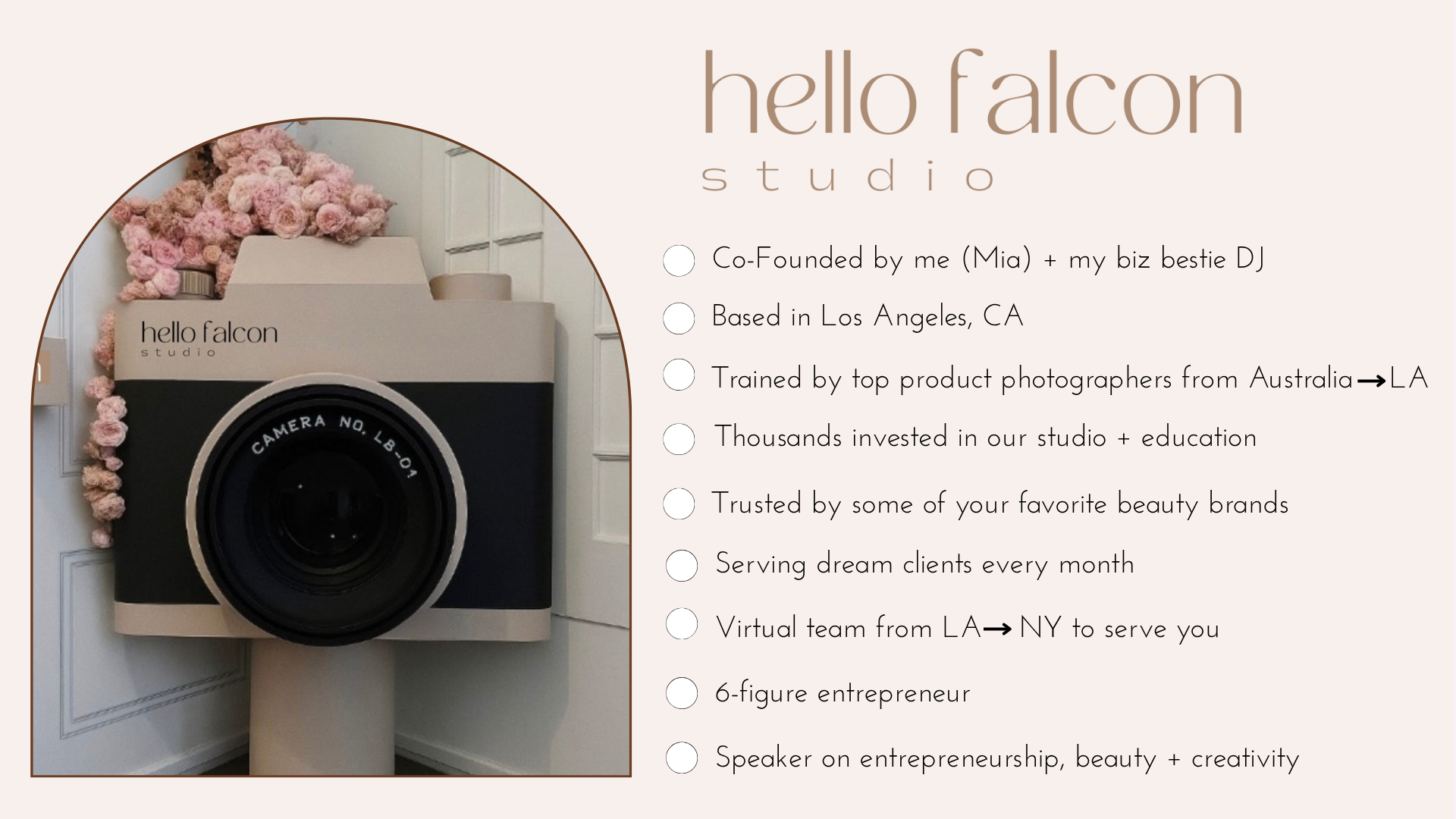 about hello falcon studio