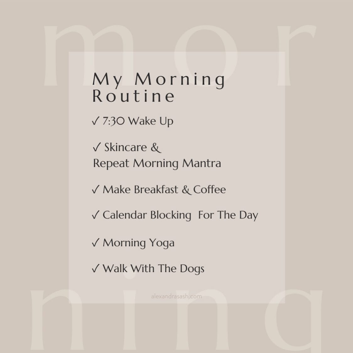 I&rsquo;ve been seeing these on my feed and I love hearing about other people&rsquo;s routines and habits. How does your morning look like? Mine changes season to season and depending on my schedule but this would be a pretty standard start of the da