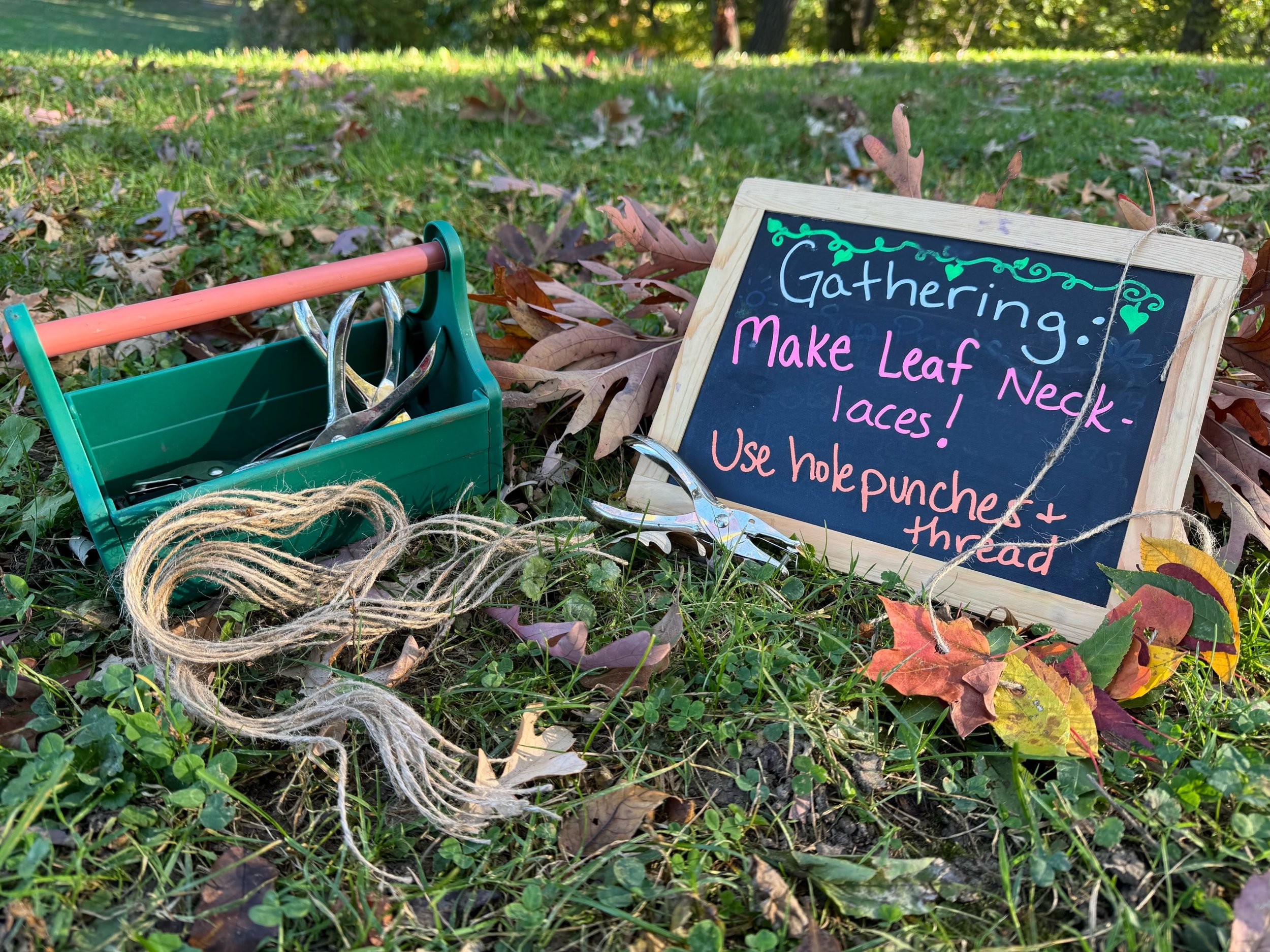🍁Each Together in the Park class begins with a simple GATHERING activity. As parents, we understand that getting out the door can be challenging at times. As you arrive to class, there will be a gathering activity ready for you to jump right into fo