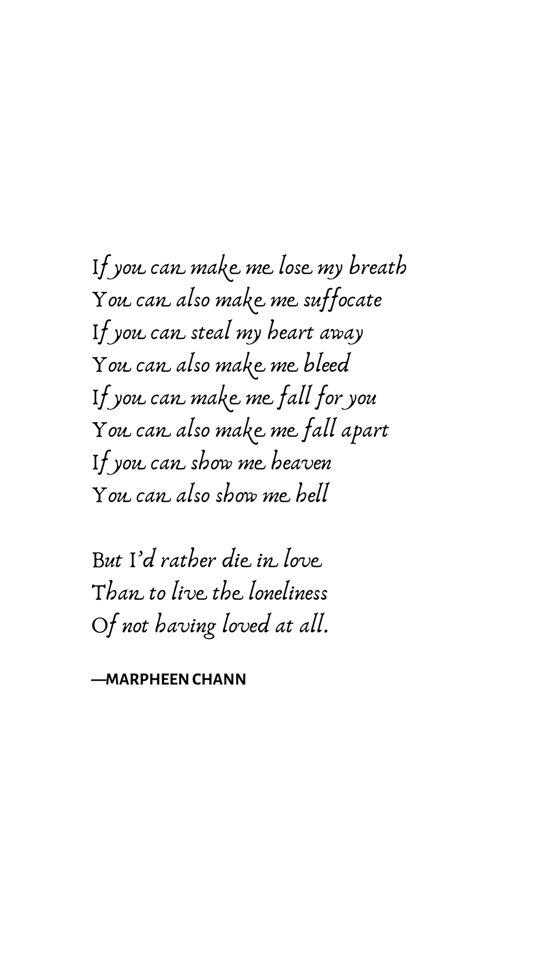 Poem Love Is A Gam Bl E