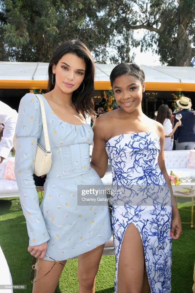  PACIFIC PALISADES, CA - OCTOBER 06:  Kendall Jenner (L) and Ajiona Alexus attend the Ninth-Annual Veuve Clicquot Polo Classic Los Angeles at Will Rogers State Historic Park on October 6, 2018 in Pacific Palisades, California.  (Photo by Charley Gall