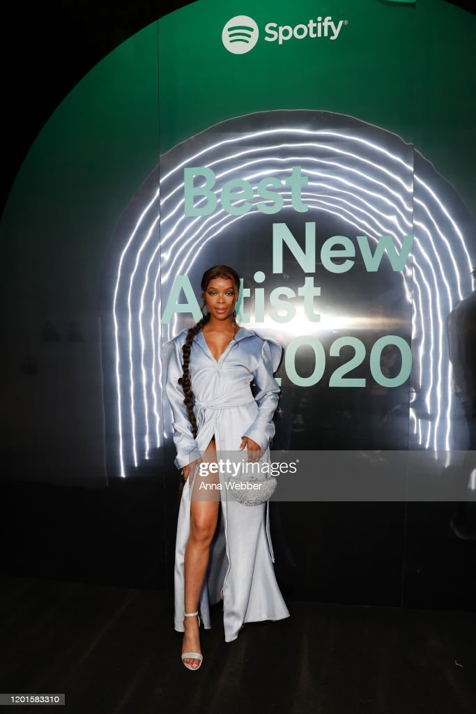  LOS ANGELES, CALIFORNIA - JANUARY 23: Ajiona Alexus attends Spotify Hosts "Best New Artist" Party at The Lot Studios on January 23, 2020 in Los Angeles, California. (Photo by Anna Webber/Getty Images  for Spotify) 