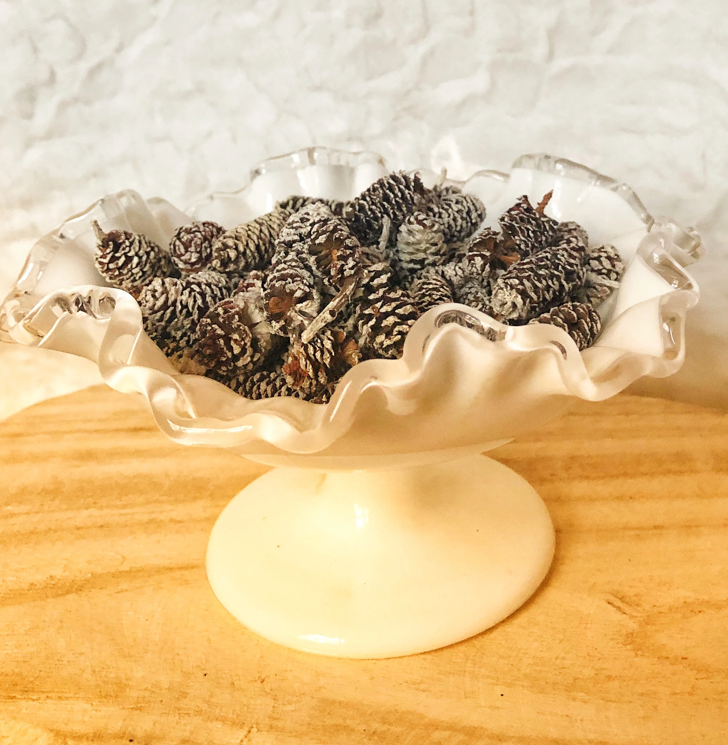 Fenton Silver Crest Footed Bowl