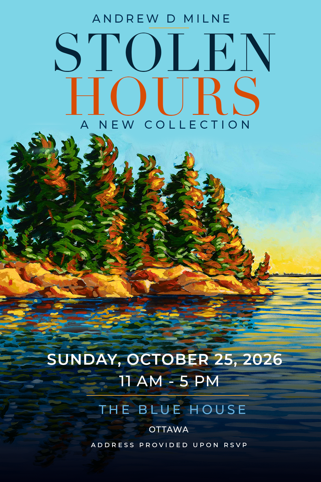 SOLO SHOW:  Stolen HoursSunday, October 25, 2026 The Blue House