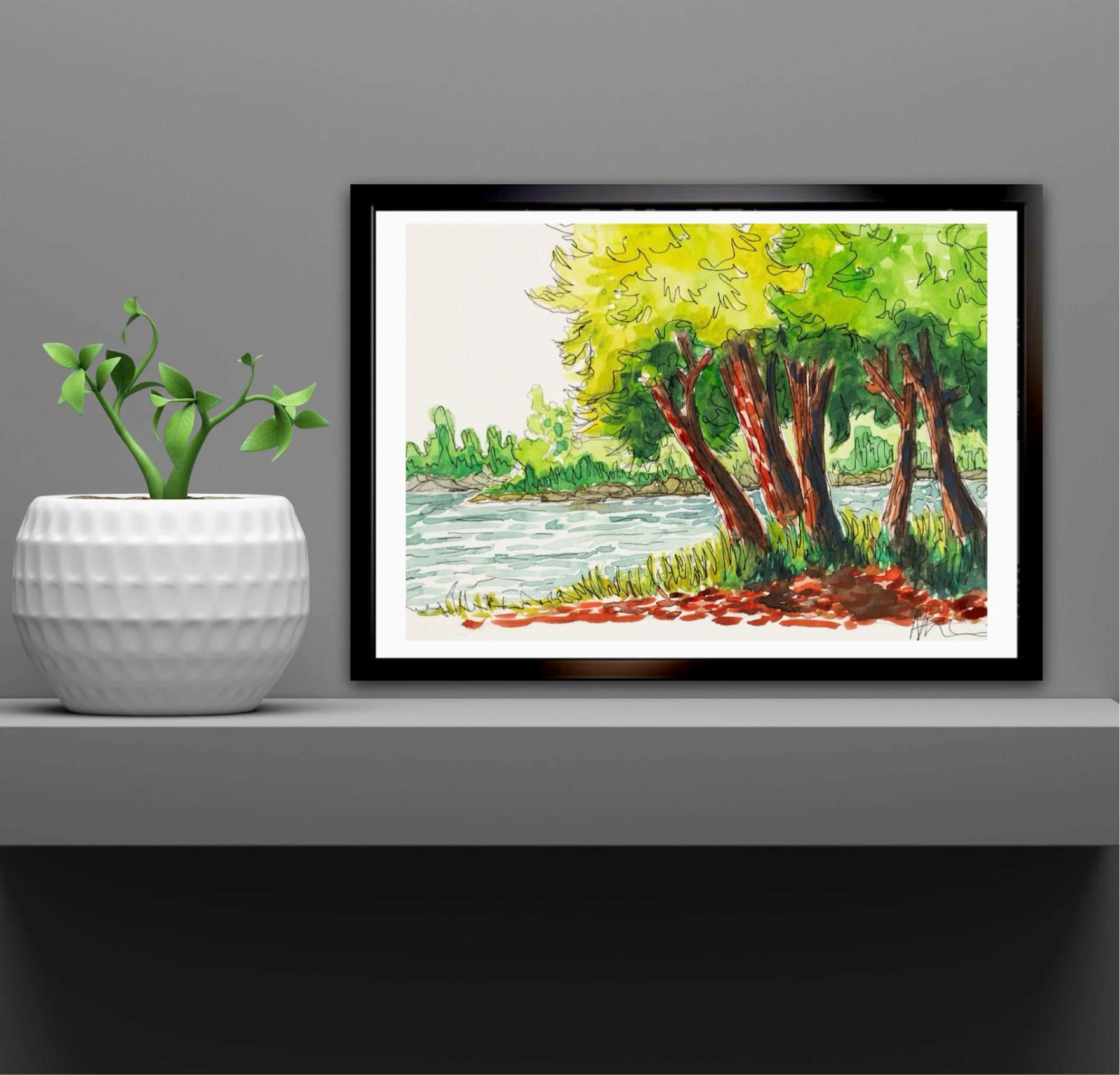 W:FRAME - Andrew D Milne Art WaterColour and Ink SKU 393-s.JPG