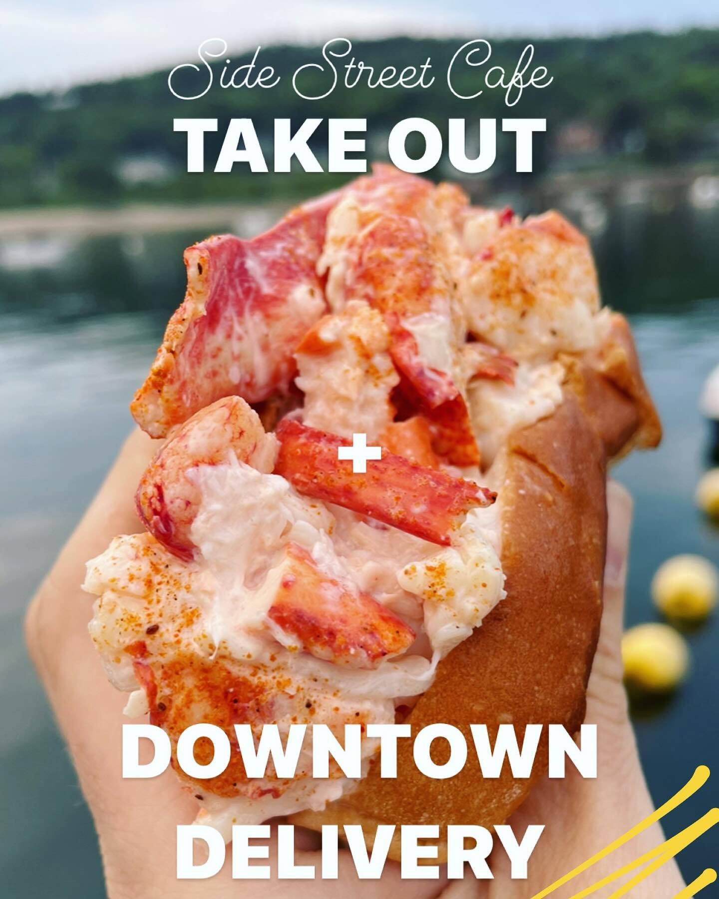 🚨 Take Out + Downtown Delivery are in full swing on our Side Street Cafe website and the Toast Take Out App 🚙 Make your next meal easy!

(Maine State requires that you order food with any take out alcohol ✅)