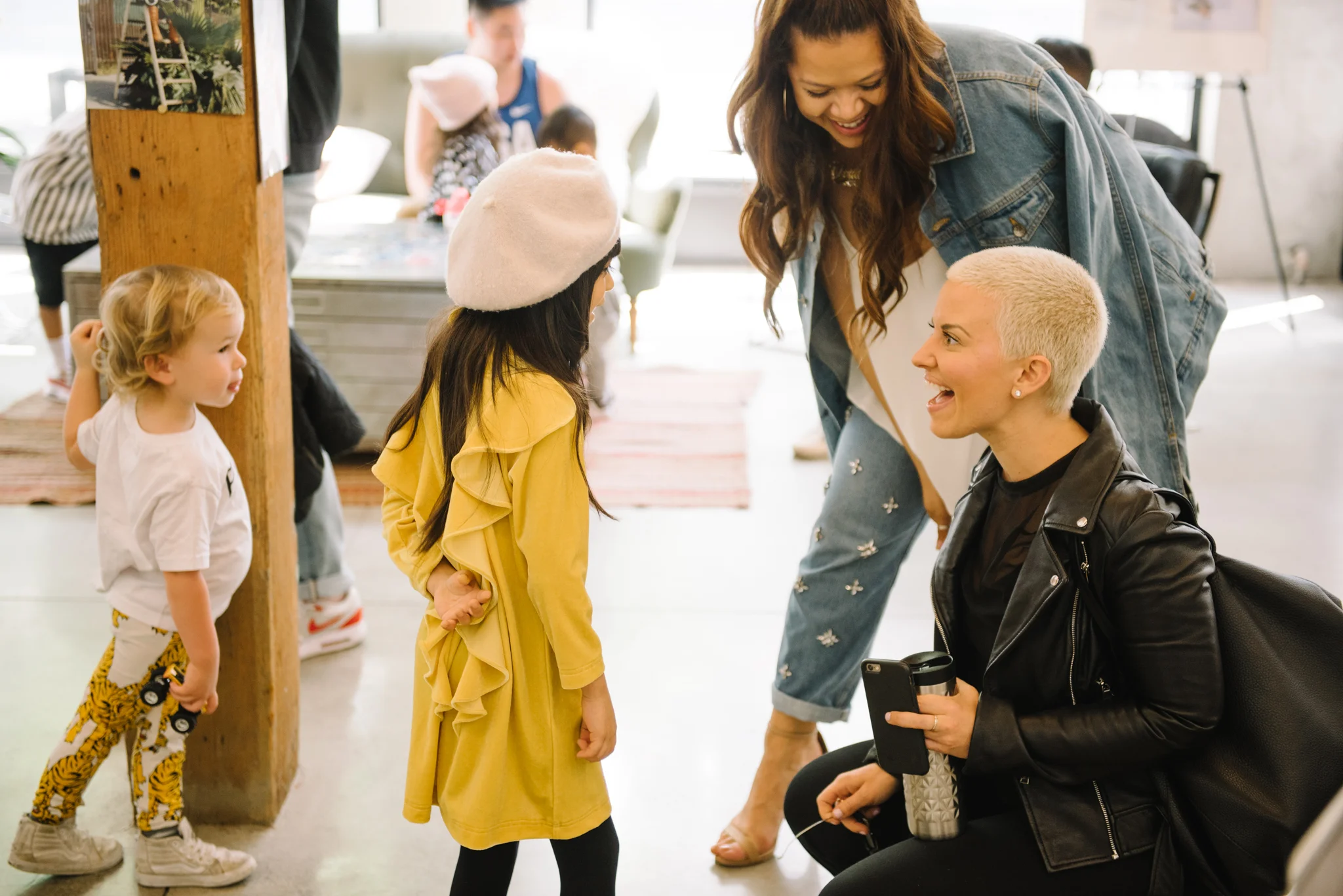 Chelsea Leifken with Giana @G.Von.G , at JIG+SAW x Fashion Mama Art Show
