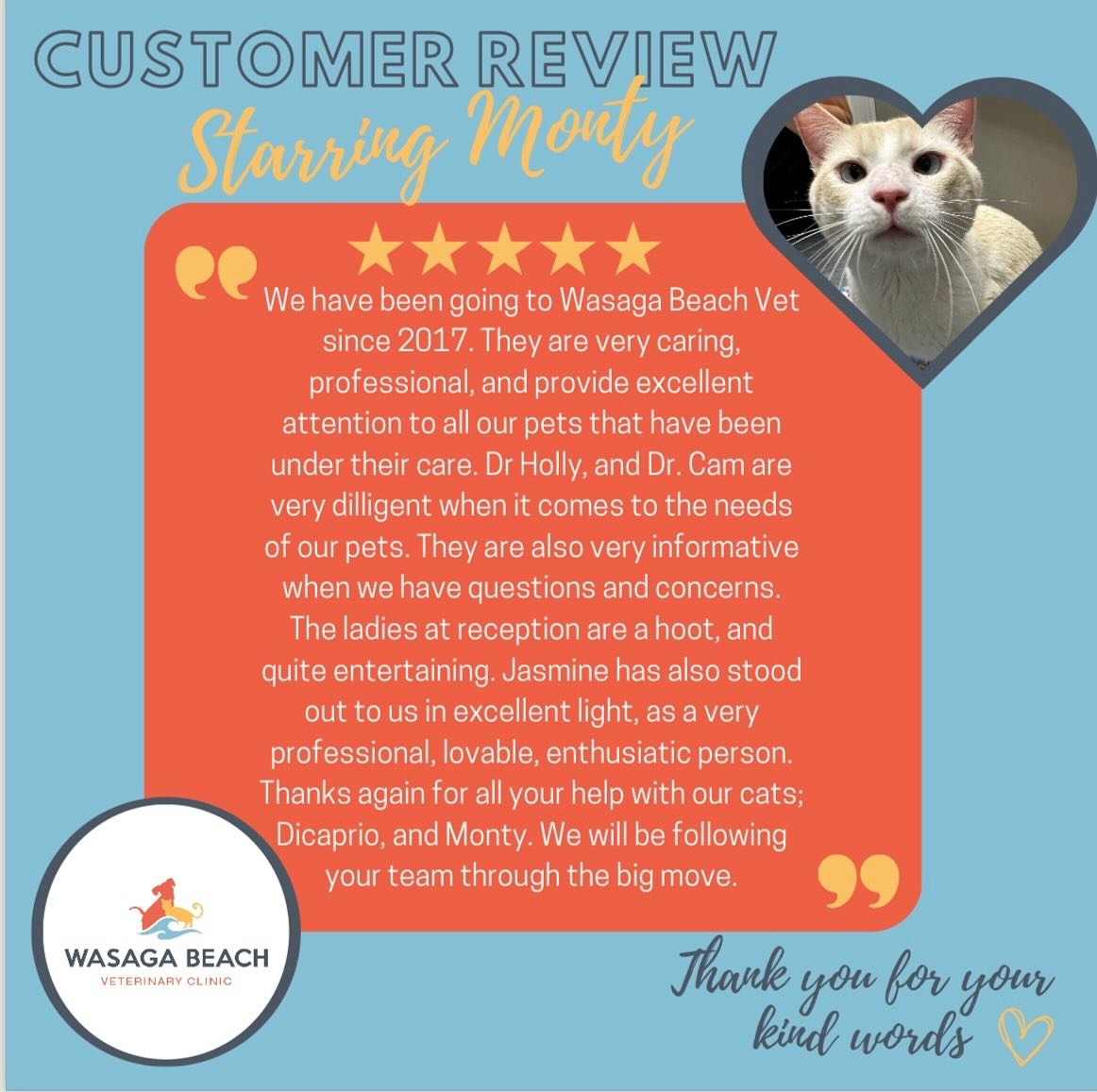 A Heartfelt Thank You!
Thank you so much for your thoughtful review! It brings us so much joy to know that you and your pet had a positive experience with us.
Your kind words and trust in our team inspire us to continue delivering the best care possi