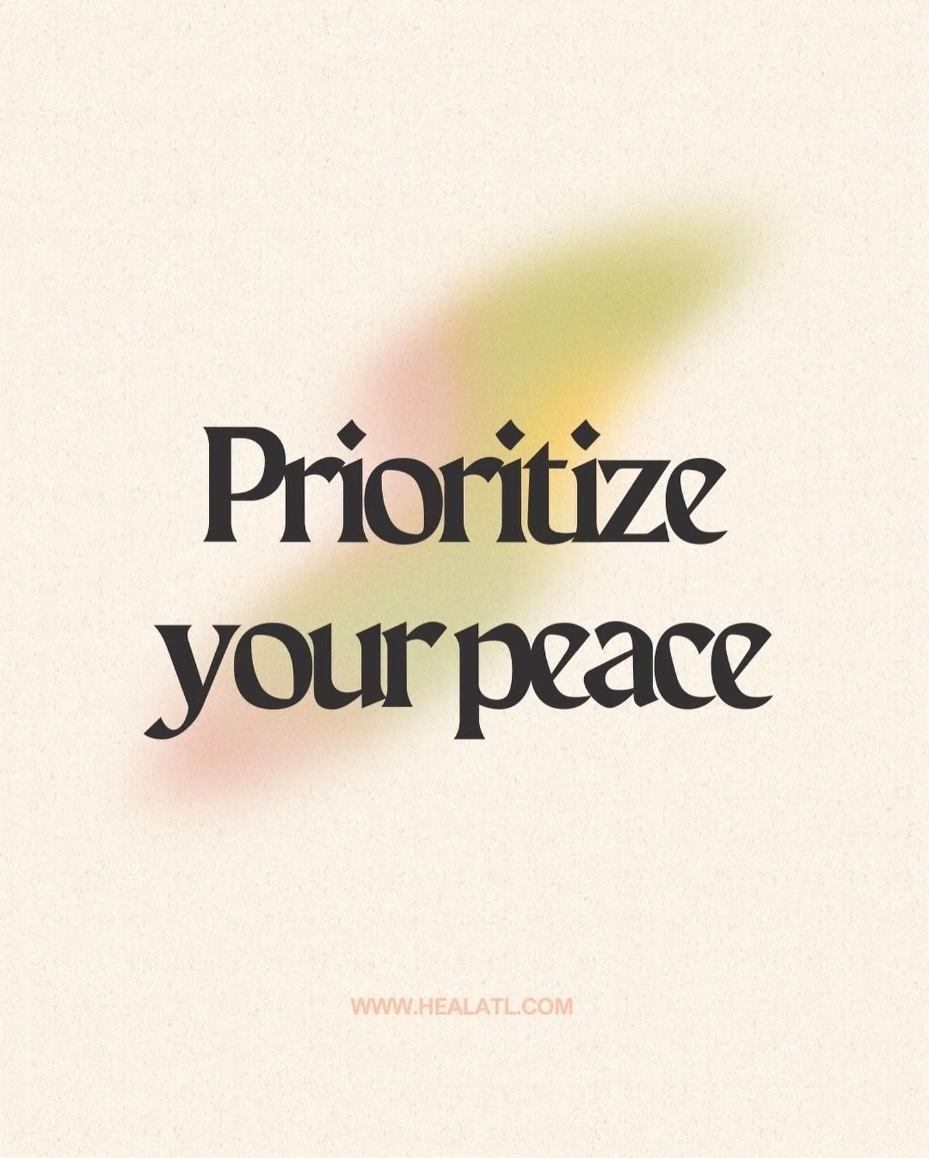 Prioritize your peace.
Your mental health depends on it more than you think.

In therapy, we often explore how peace isn&rsquo;t something you stumble into &mdash; it&rsquo;s something you practice. One boundary, one breath, one choice at a time.

Re