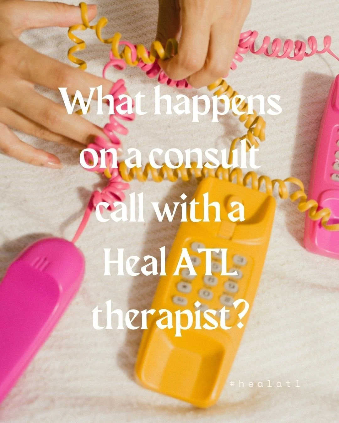 At Heal ATL, we believe finding a therapist shouldn&rsquo;t feel like a stressful guessing game.

Your consult call is a brief conversation designed to help you feel supported from the very beginning. We&rsquo;ll explore:
✨ what you&rsquo;ve been car