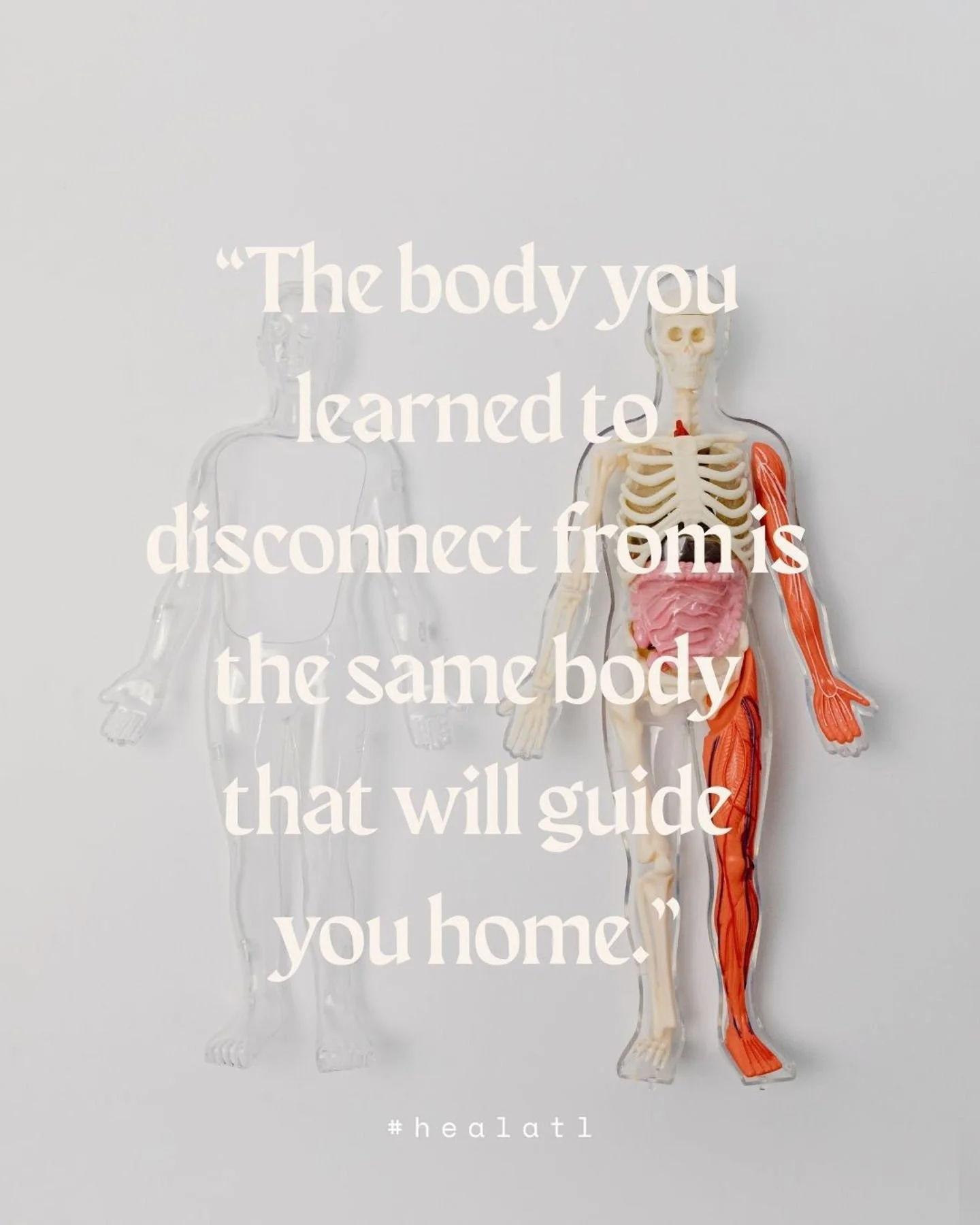 The same body you once learned to disconnect from in order to survive&hellip;
is the very same body that can guide you back home.

Back to safety.
Back to softness.
Back to yourself.

Healing is not becoming someone new.
It&rsquo;s remembering the wi