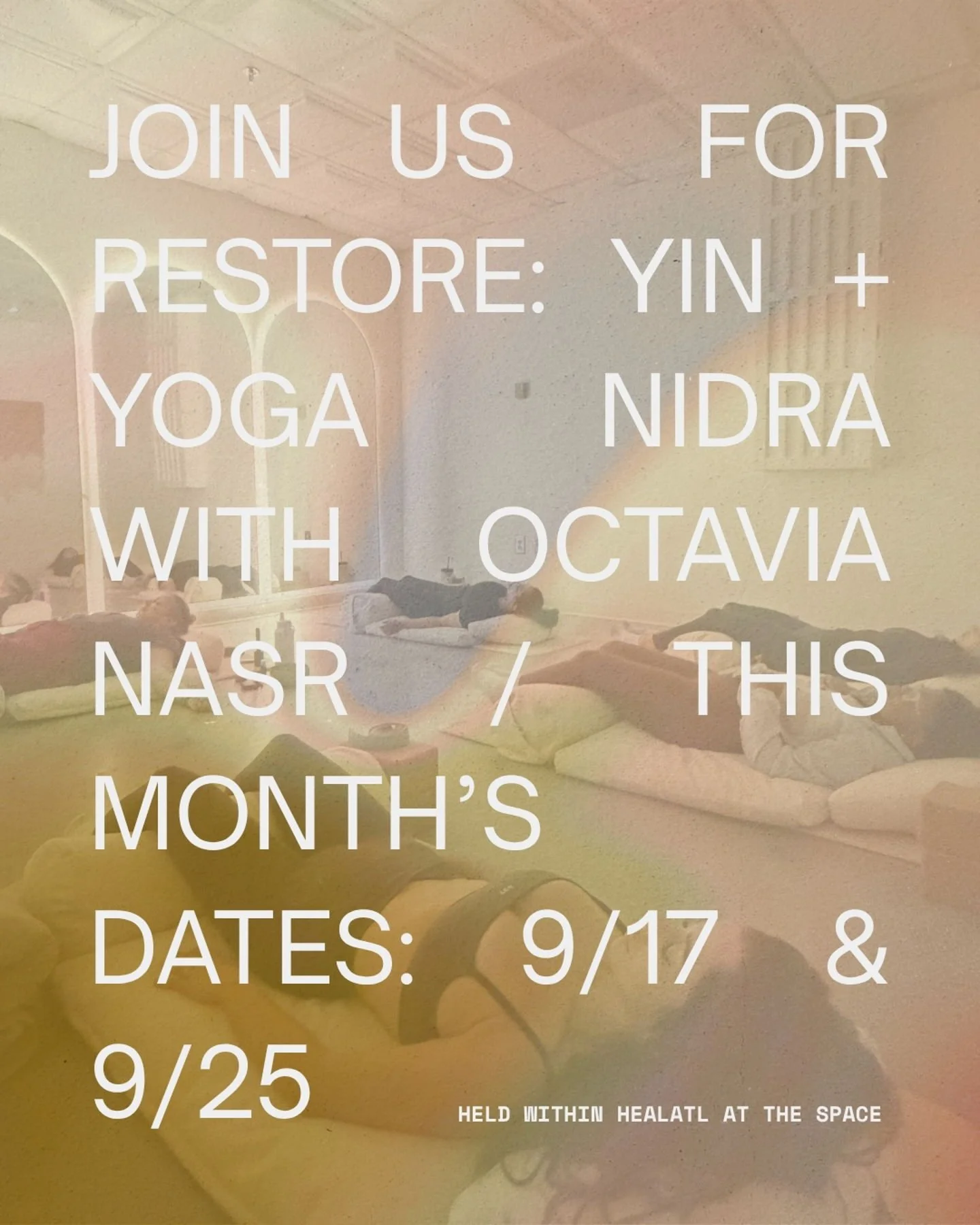 Sometimes the most healing thing you can do is slow down. 🤍

Join Octavia for Yin + Yoga Nidra, a deeply restorative practice designed to help you soften tension, quiet the mental noise, and reconnect with your body.

Through slow, supported Yin pos