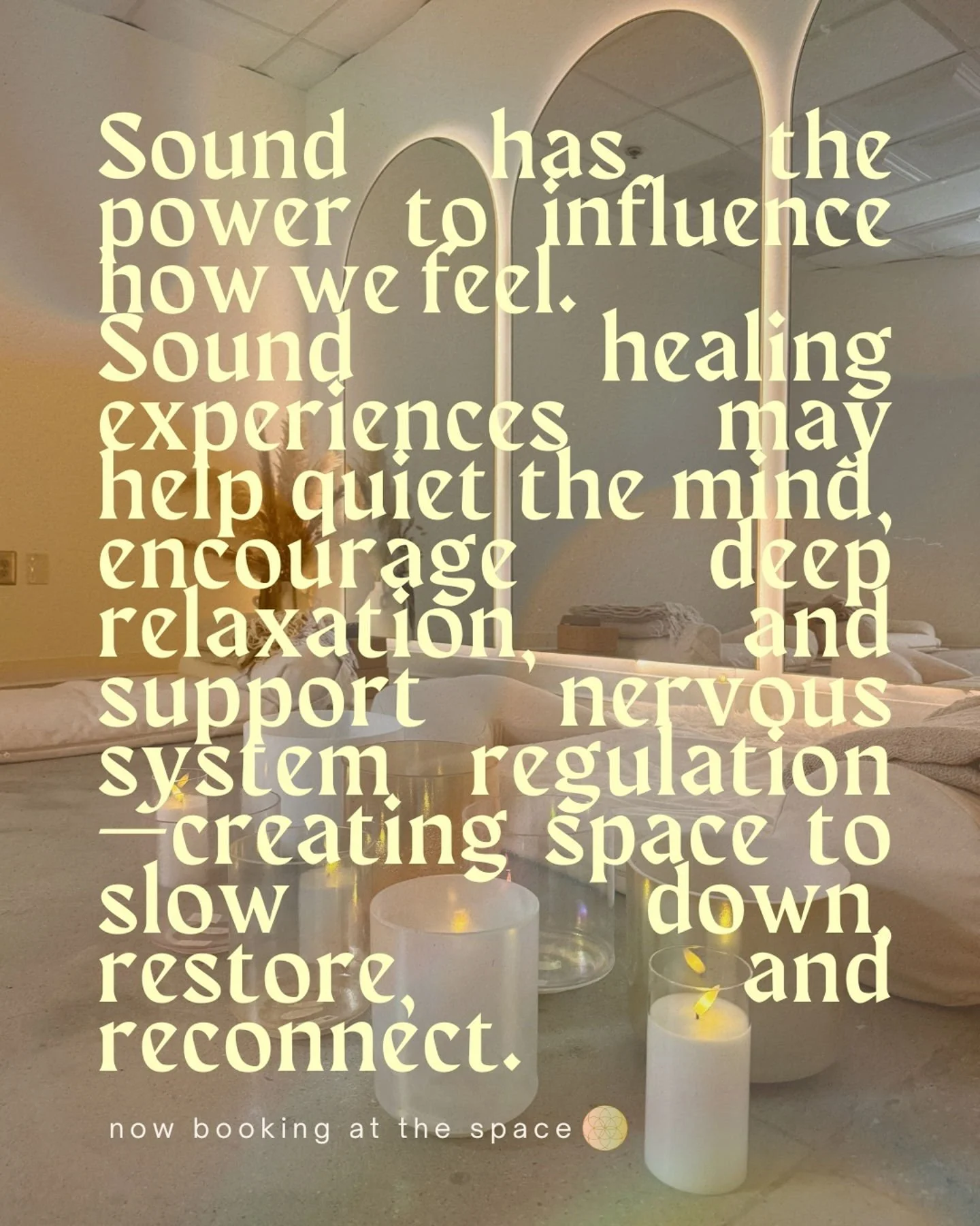 Sound healing can support mental health by helping calm the nervous system, reduce stress, and create space for rest and reflection. ✨

Join us at the space for our October classes:

&bull; Renew: Breathwork &amp; Alchemy Sound Bath &mdash; October 1