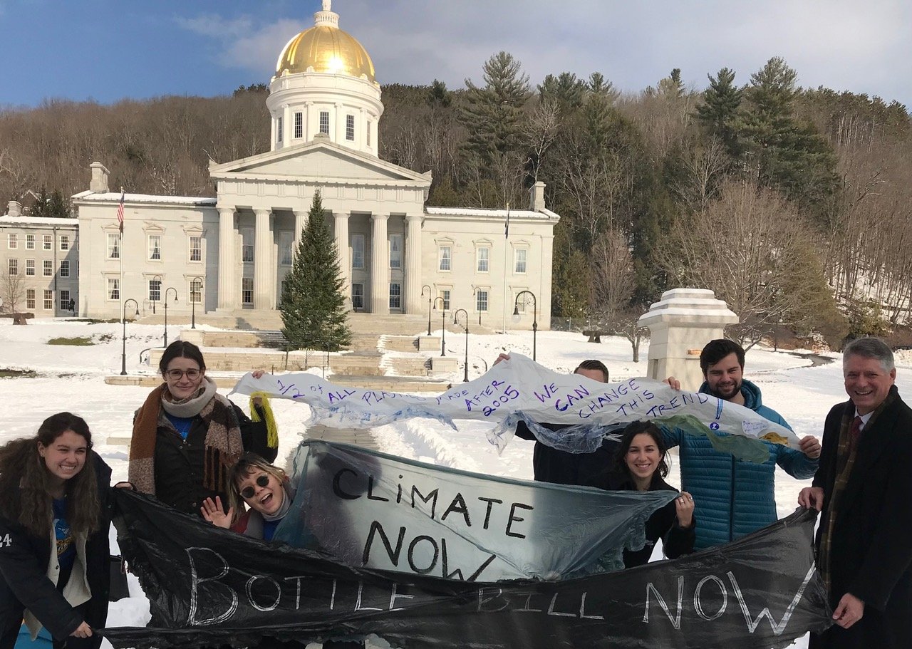  First wave experiment with the VPIRG team after delivering the 10,000!!! signatures they gathered in support of modernizing the bottle Bill 