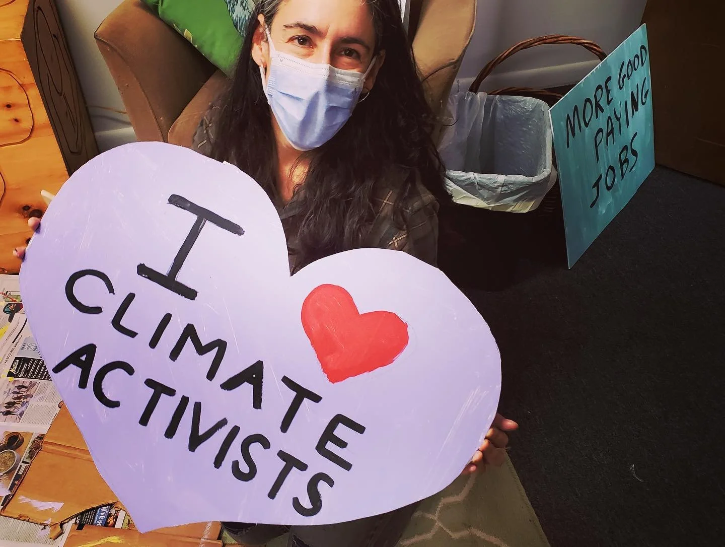 🎨Art Build from yesterday with @350vermont people :)
Climate rally Saturday, Feb 11, 1 - 3 pm
❣️Montpelier, VT, Meet at City Hall (39 Main St.) & march to the State House
Connect with ❤️ for planet & neighbors this Saturday for a march &am