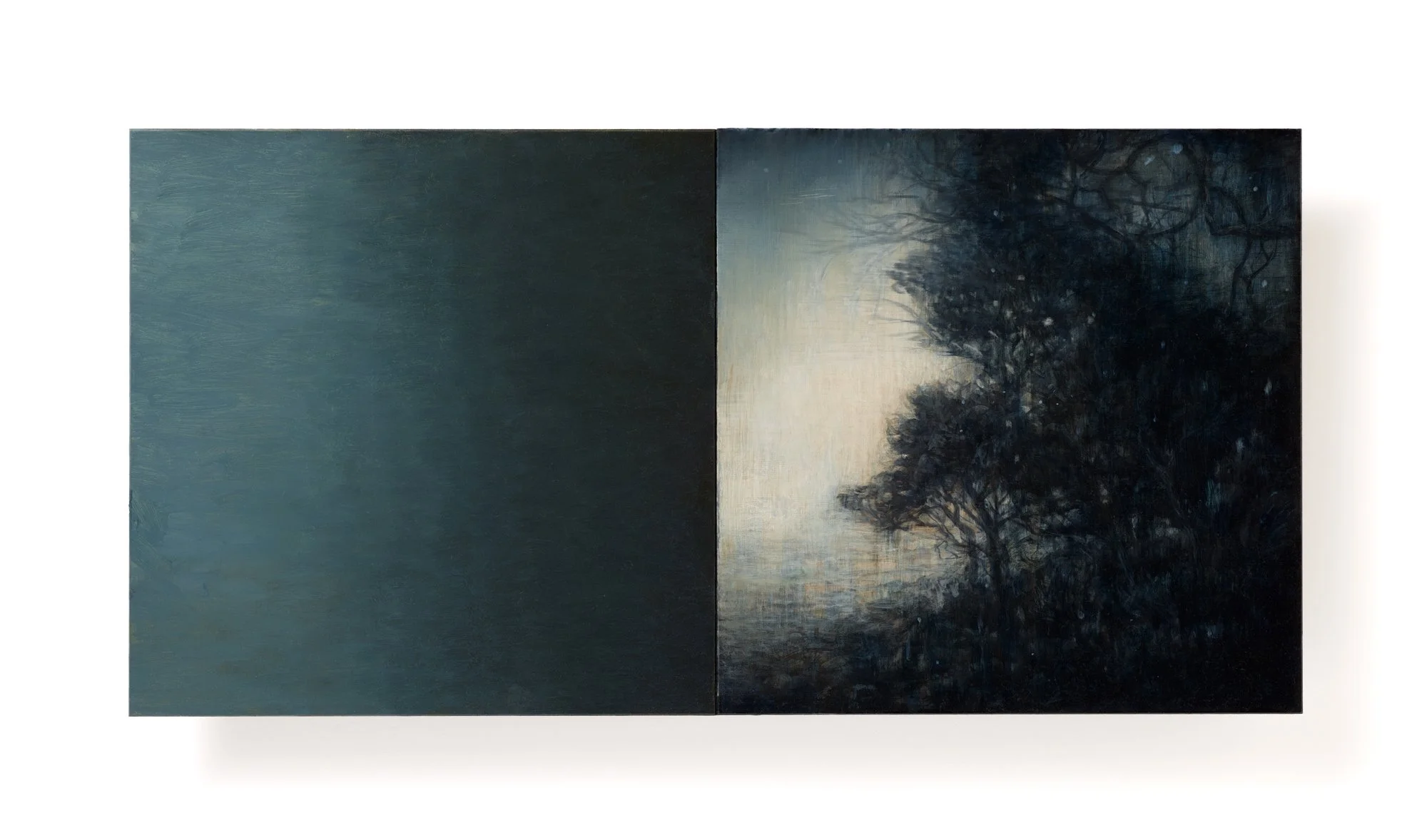 Everything is Less Certain V
Oil on board, 20cm x 40cm