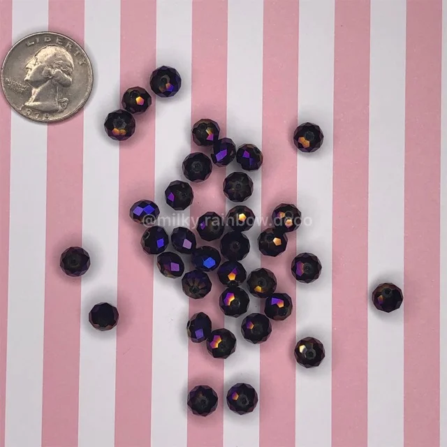 Beads - 8 Pieces Galaxy Glass Beads