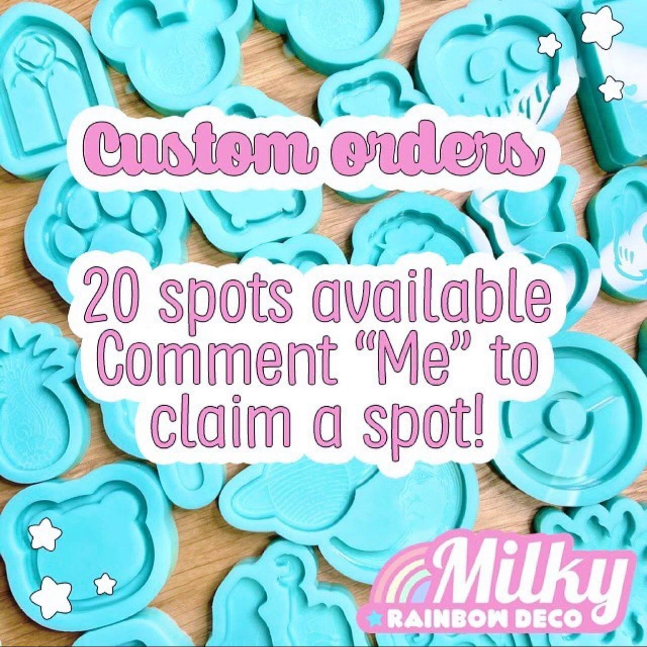 ❌ALL SPOTS CLAIMED. PLEASE NO MORE COMMENTS💗❌I will like your comment if you successfully claim a spot. I will message all of those who claim a spot later this evening. Everyone who claims a spot can purchase up to 3 molds of their choice that I off