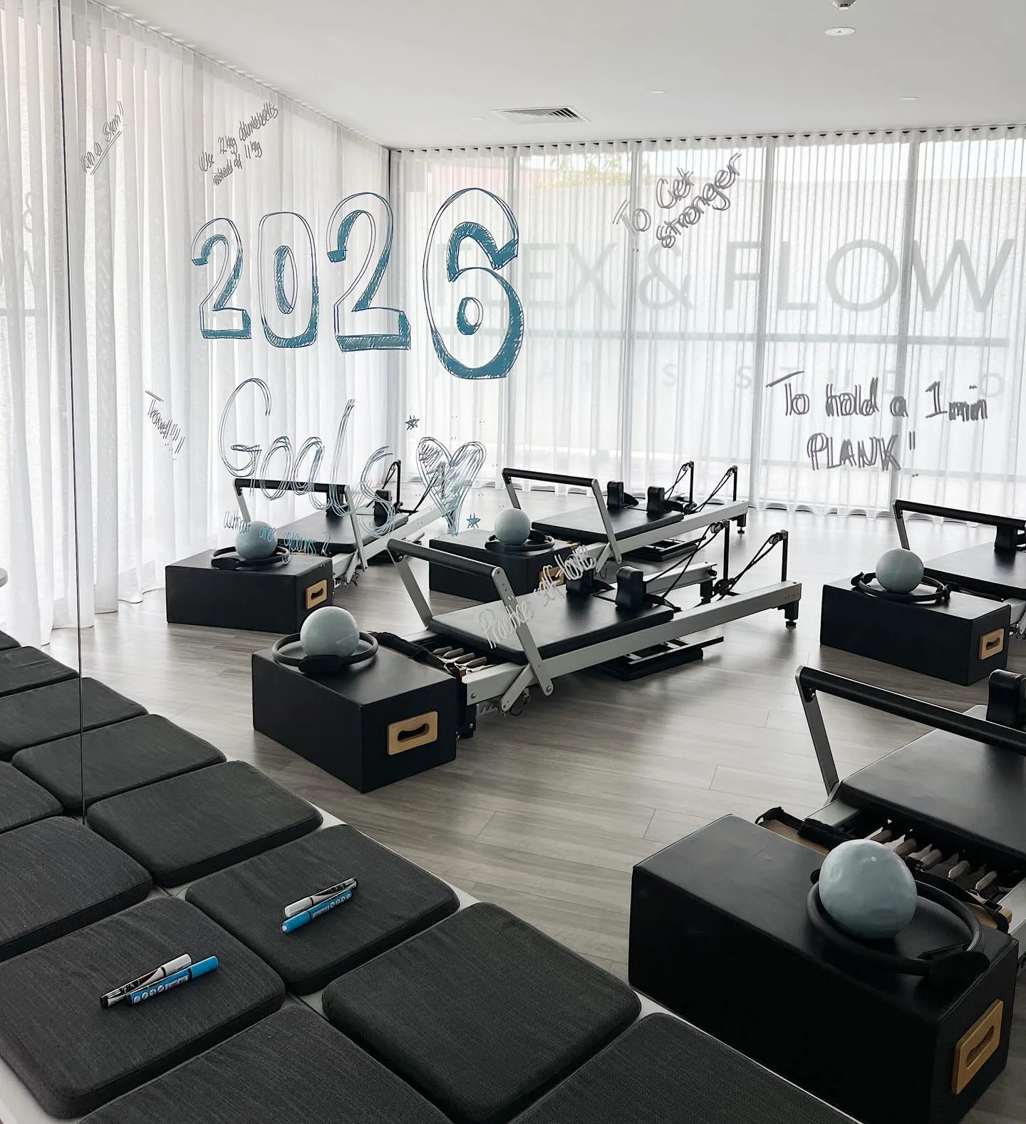 2026 GOALS 🩵✨🤸🏽&zwj;♀️ What&rsquo;s yours? 
Share it on our mirrors next time you&rsquo;re in the studio and let&rsquo;s reflect positivity, grow together and cheer each other on 🥳
Remember, no goal is too big or too small 🫶🏽

✨ Our goal reflec