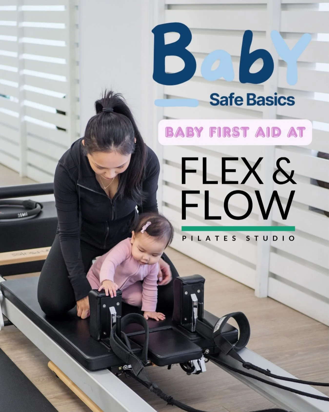 💚👶🏼 Baby Safe Basics at Flex &amp; Flow Pilates 🤸🏽&zwj;♀️💚

We&rsquo;re so excited to welcome Eliza from Baby Safe Basics into our studio for a Baby First Aid refresher workshop, designed to empower mums and mums-to-be with confidence and pract