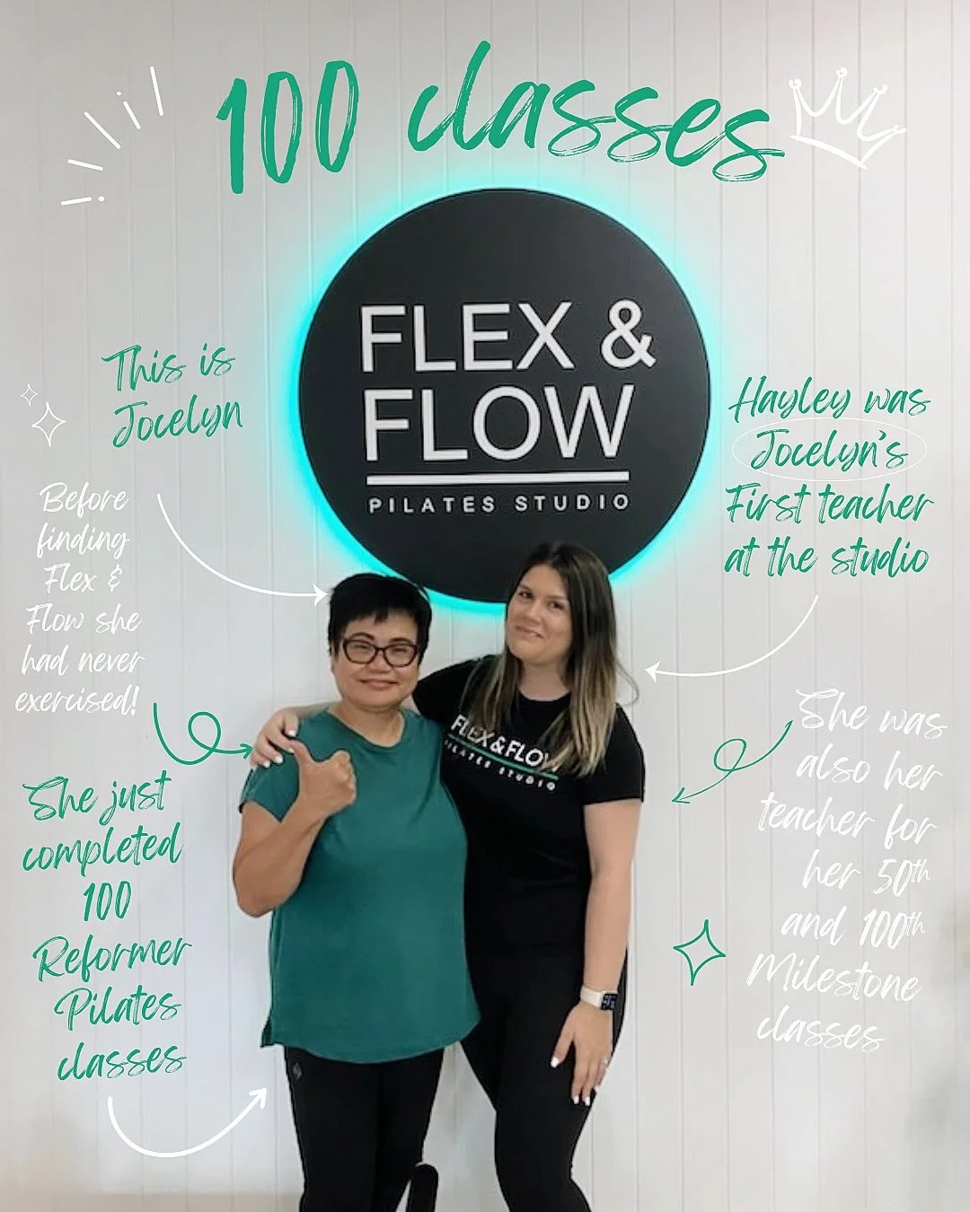 An incredible milestone 💯, and a special bond 💚✨ Congratulations Jocelyn! 😍