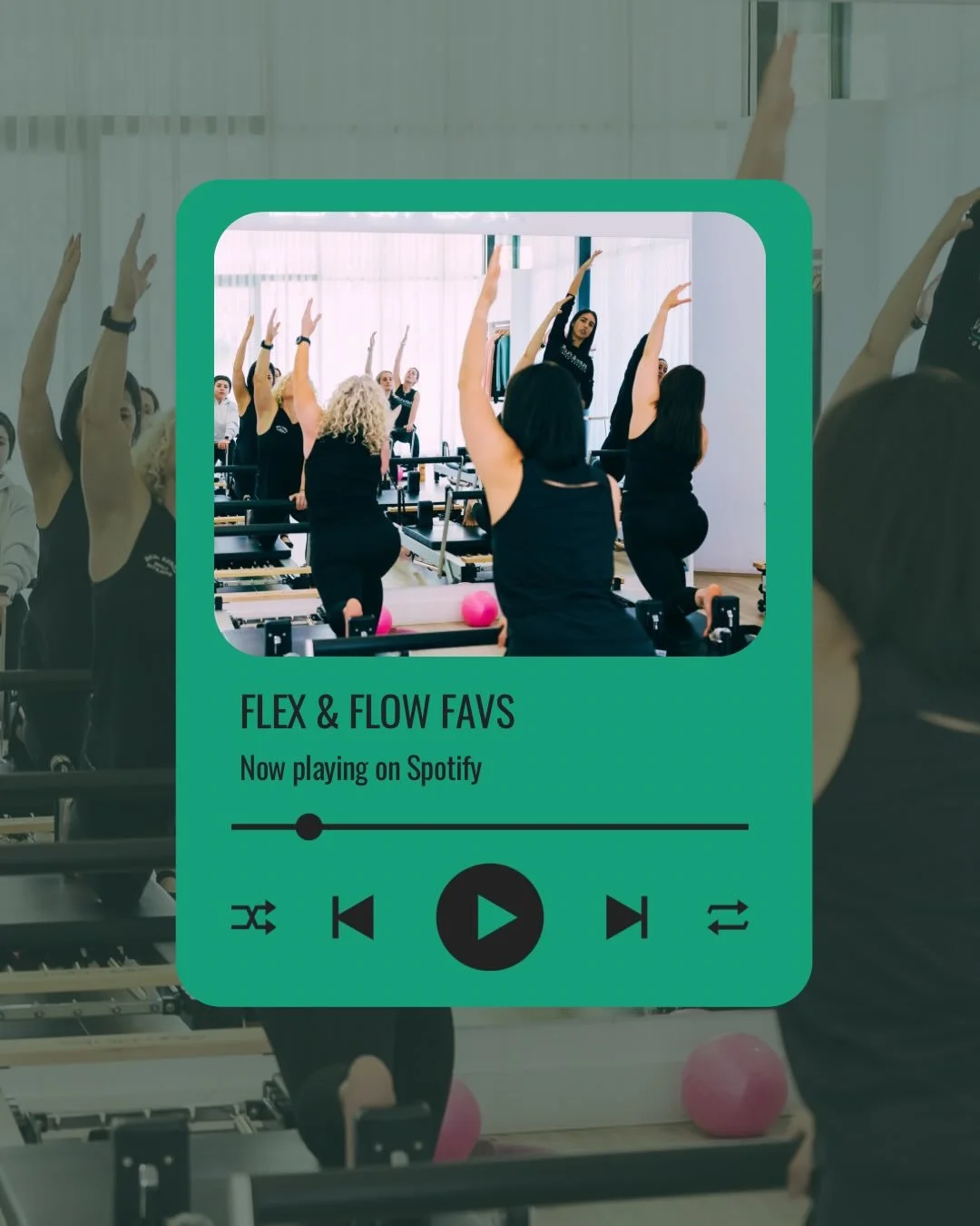 This week on Flex &amp; Flow Radio&hellip; 📻 🎶🤸🏾&zwj;♀️ our teachers top tunes, now playing on Spotify! 

Follow Flex &amp; Flow Pilates Studio on Spotify to listen 🎧 🪩💃🏽