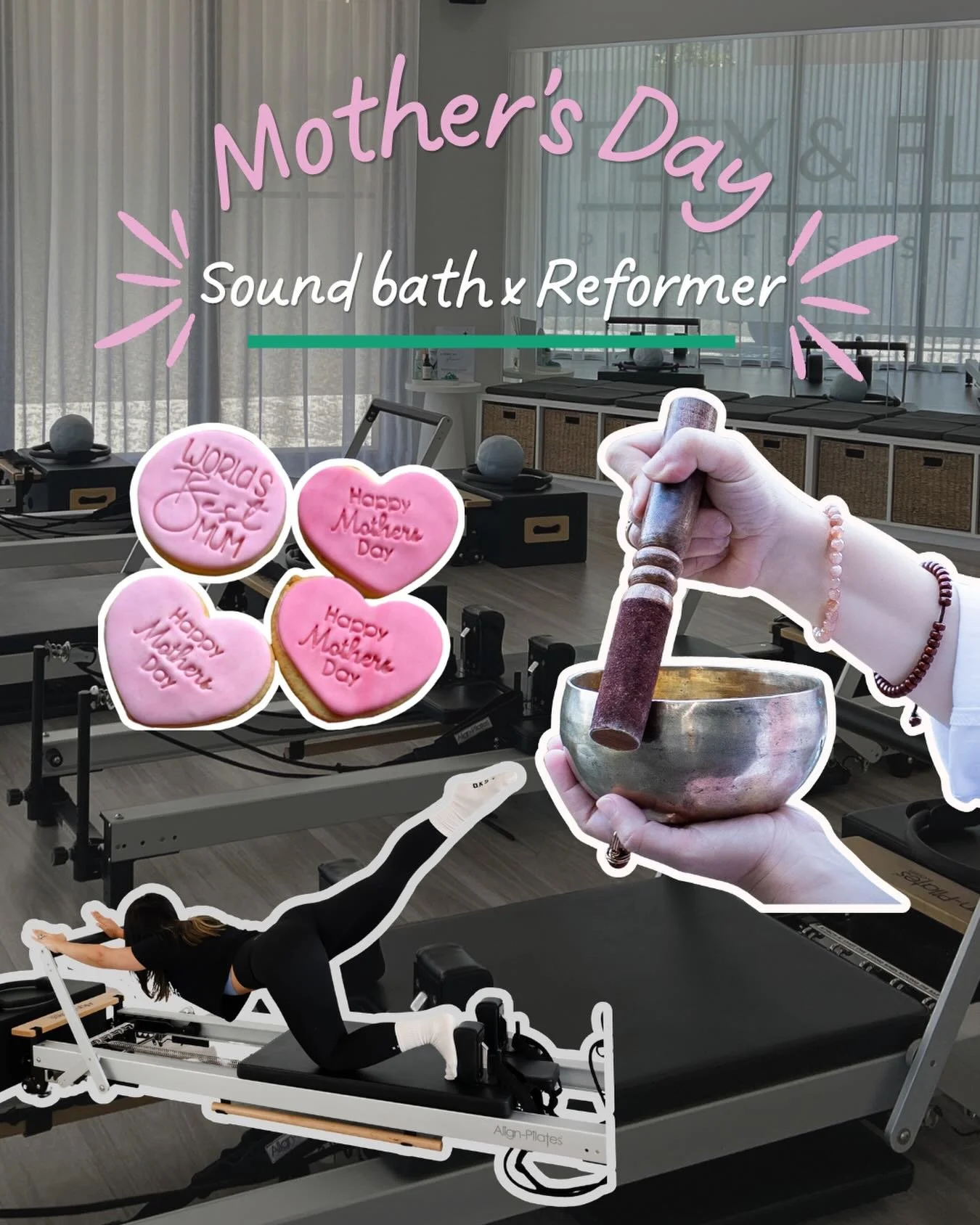 💖MOTHER&rsquo;S DAY SOUND BATH X REFORMER EVENT 💖

🤸🏽&zwj;♀️30 min Reformer Stretch &amp; Flow ✨60 min Sound Bath + Breathwork + Cacao Ceremony [plus] a take-home Mother&rsquo;s Day cookie 🍪

📍 Point Cook
Saturday 9th May | 2:00pm &ndash; 3:30p