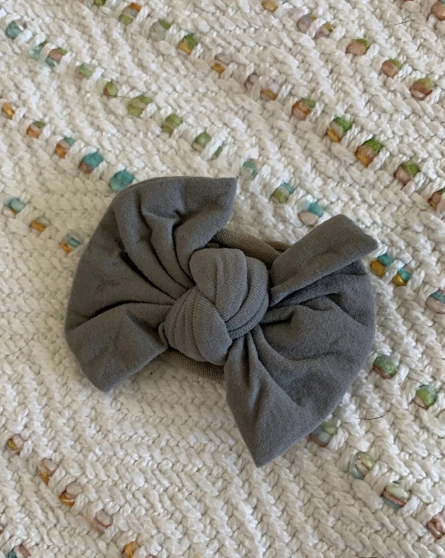 Grey Mini Bow