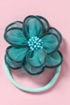 Ella's Blue Floral Bow 