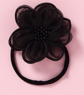 Ella's BlackFloral Bow
