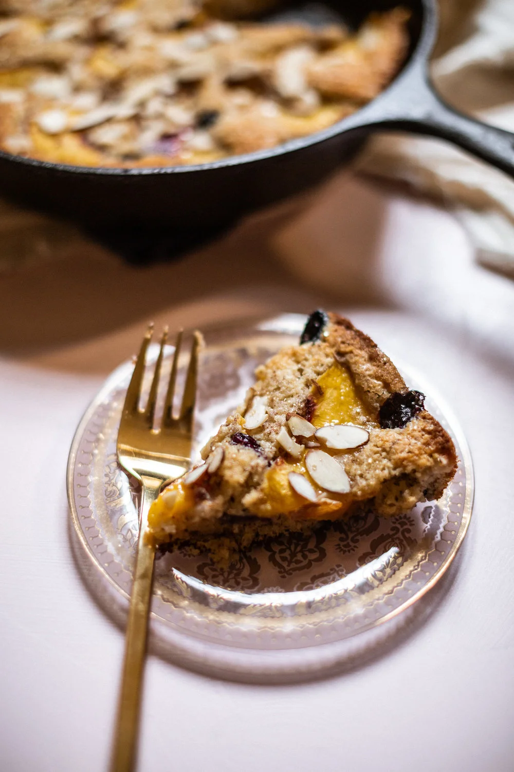 Peach Almond Cake — Honeysuckle