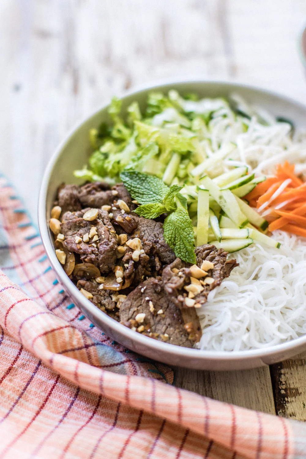 Vietnamese Lemongrass Beef Noodle Salad — Honeysuckle